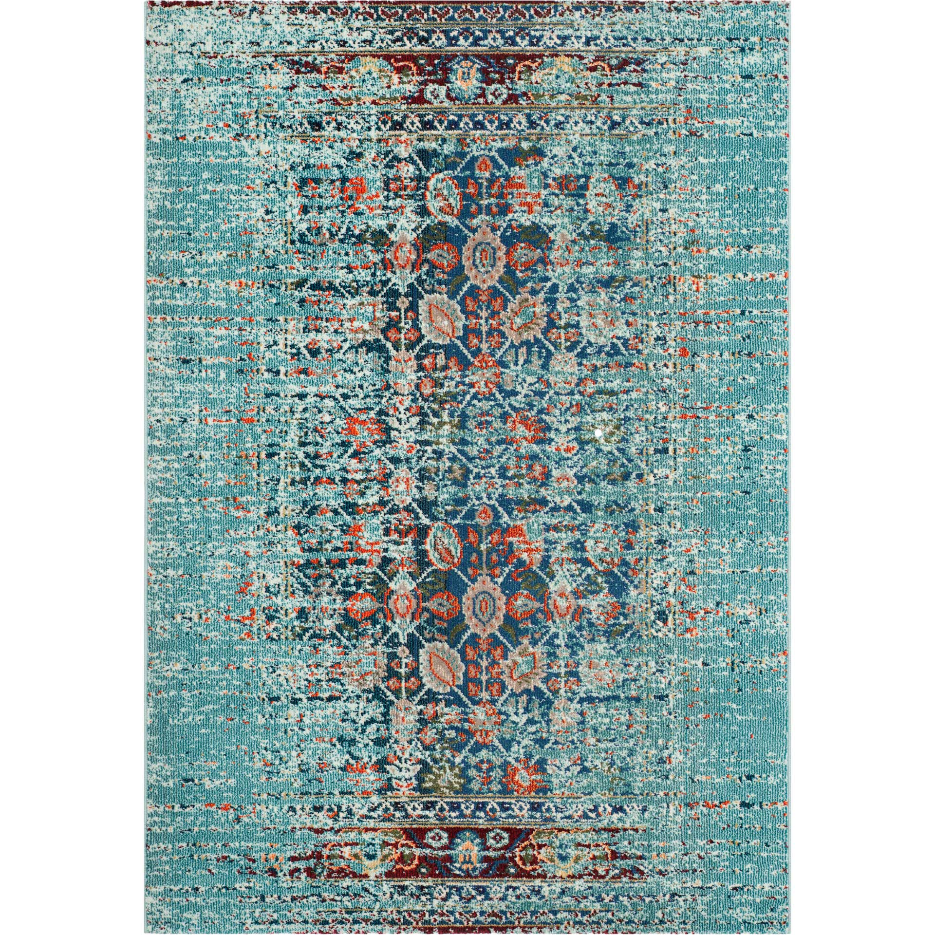 Monaco Washed Blue/Multi Area Rug - Image 4