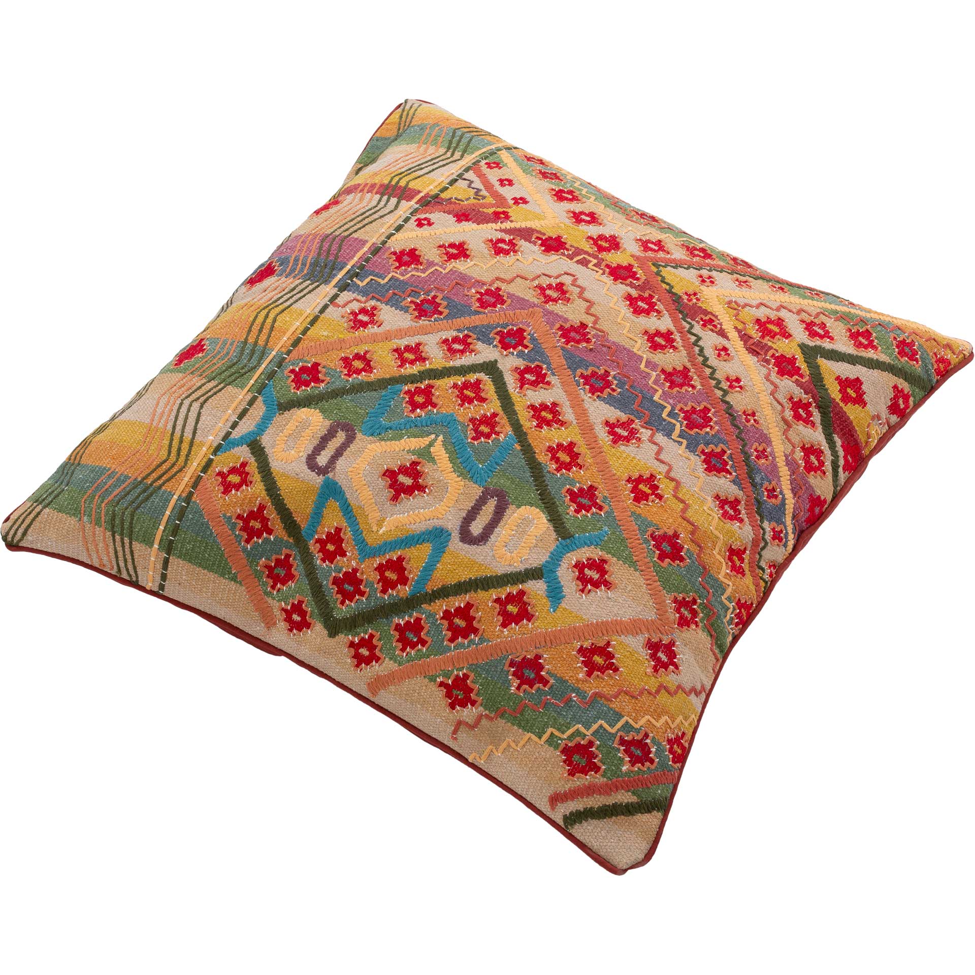 Monet Pillow Bright Red/Peach/Burnt Orange - Image 2