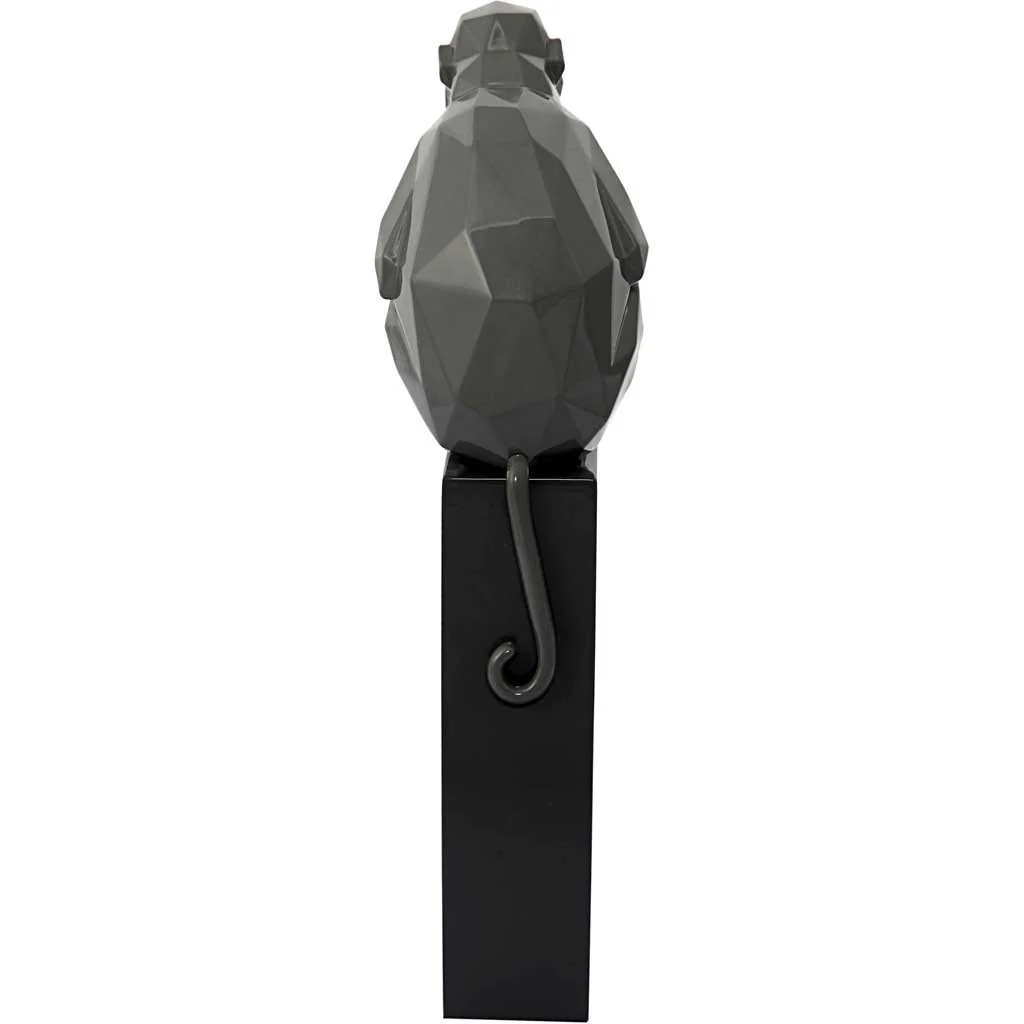 Monkey Holding Banana Sculpture Gray/Gold - Image 6