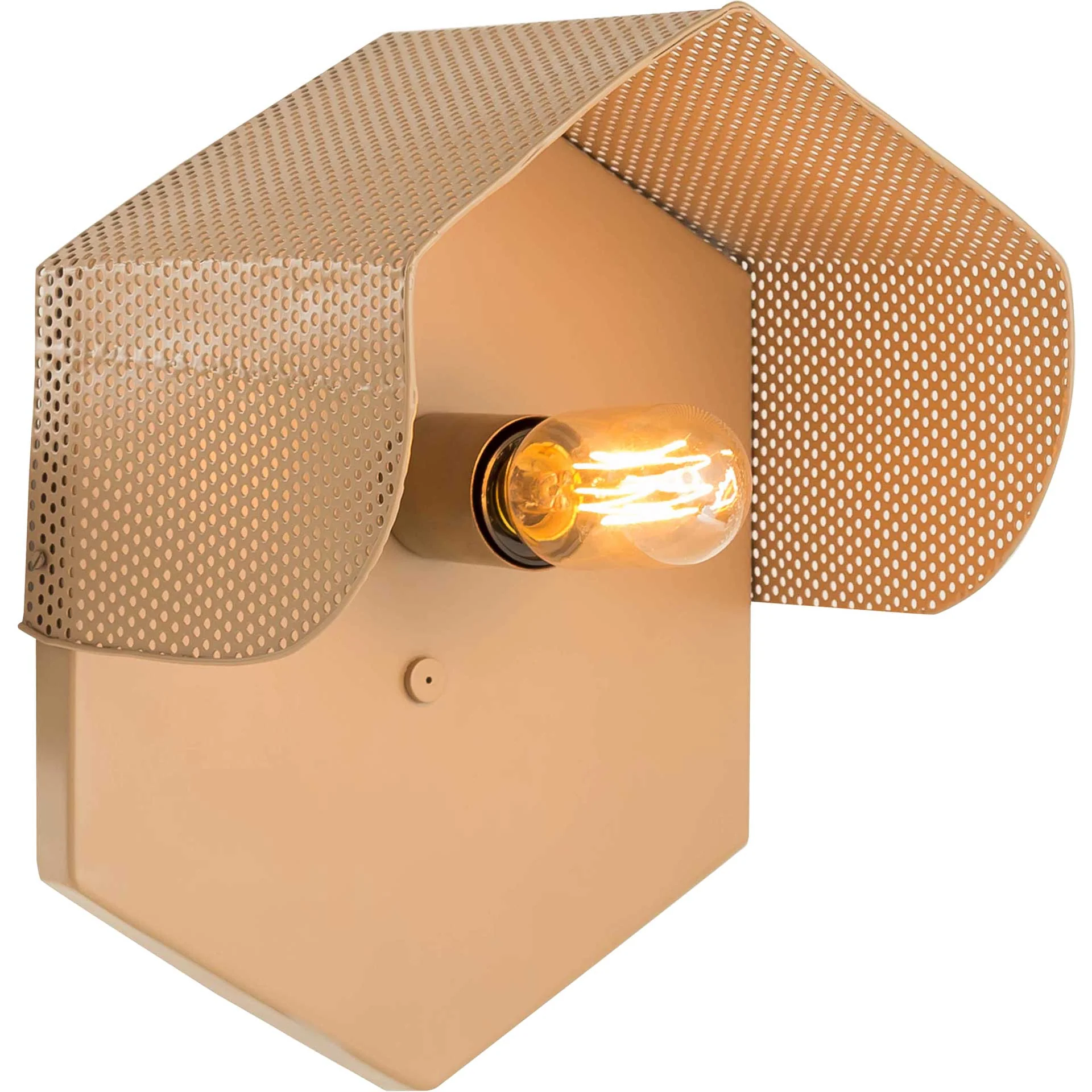 Monroe Hexagon Wall Sconce Tan - Image 3