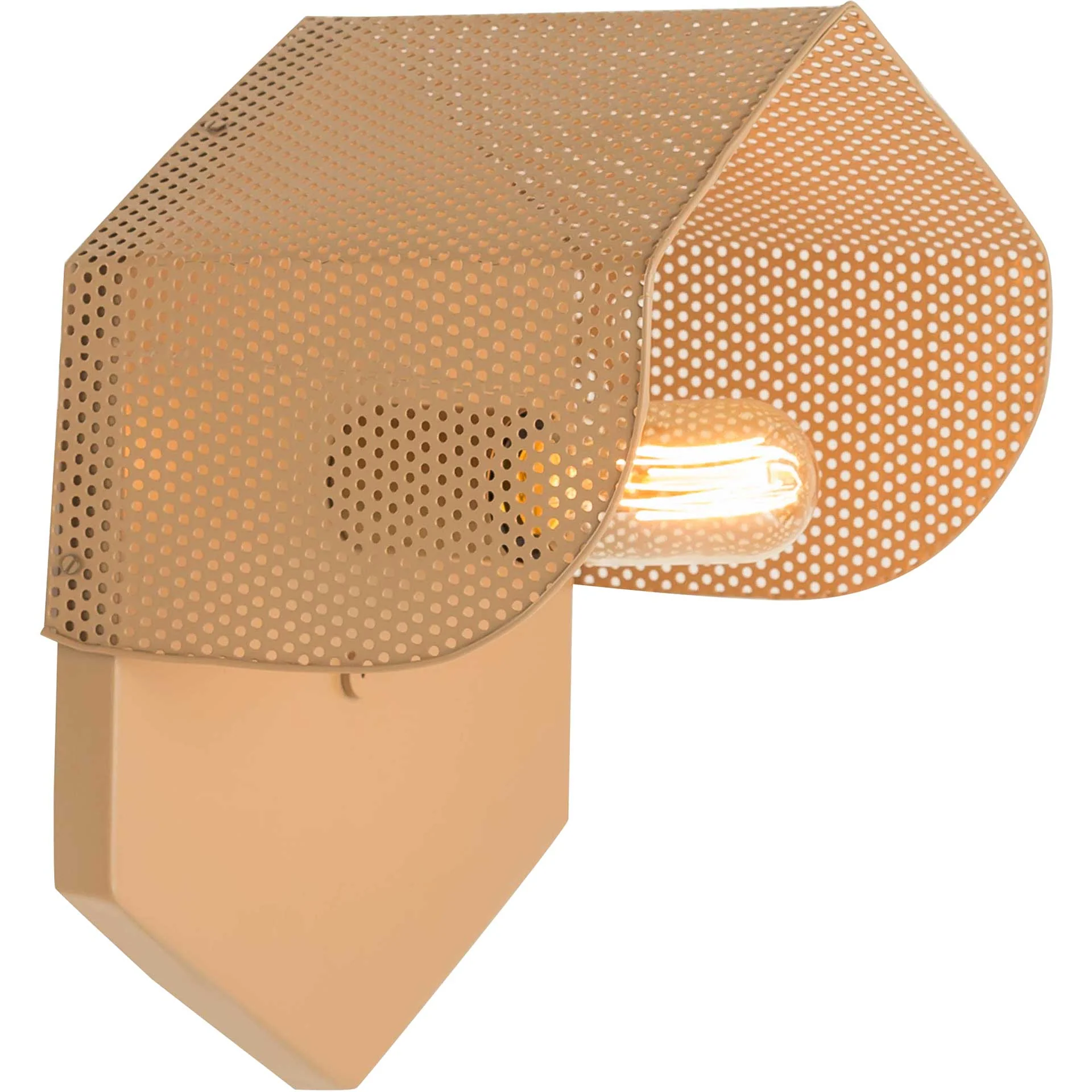 Monroe Hexagon Wall Sconce Tan - Image 4