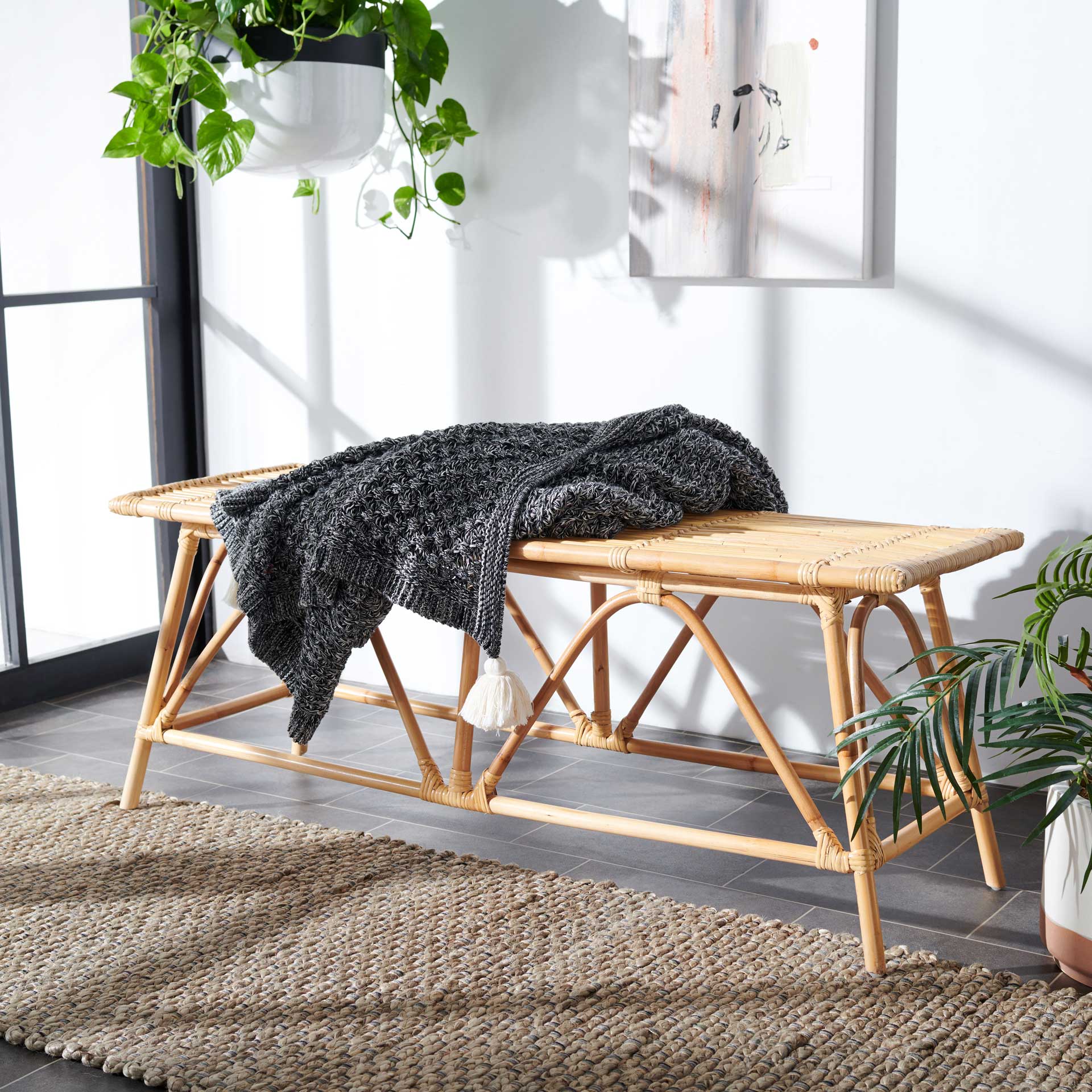 Monroe Rattan Coffee Table Natural - Image 7
