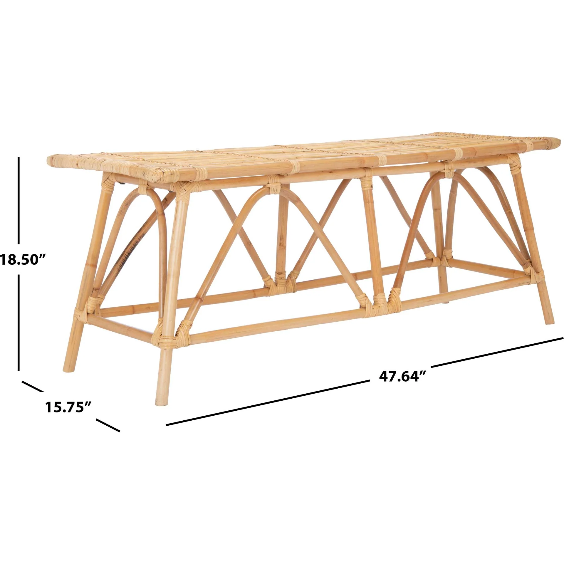 Monroe Rattan Coffee Table Natural - Image 8