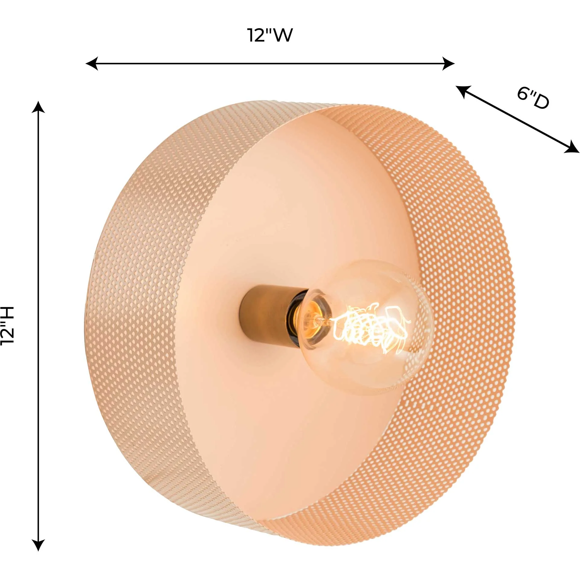 Monroe Round Wall Sconce Blush - Image 5