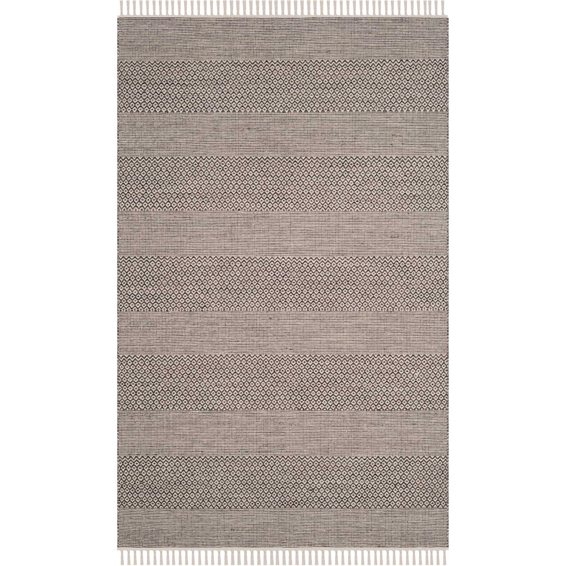 Montauk Alternating Ivory/Anthracite Area Rug - Image 2