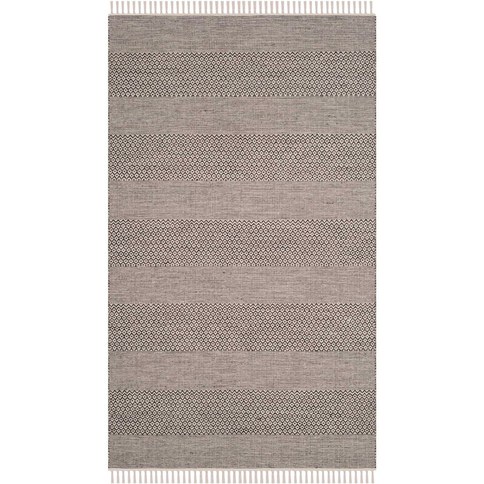 Montauk Alternating Ivory/Anthracite Area Rug - Image 4