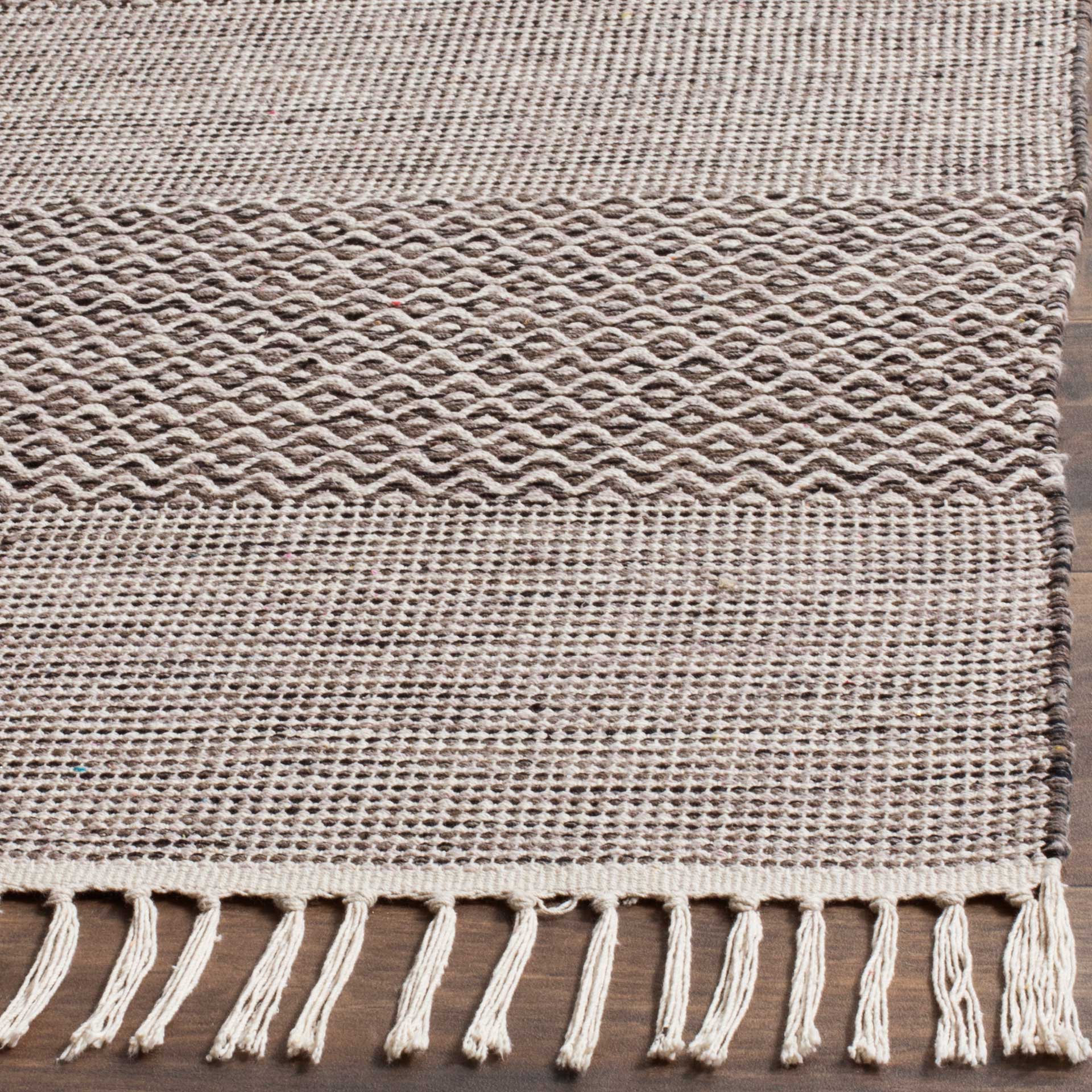 Montauk Alternating Ivory/Anthracite Area Rug - Image 6