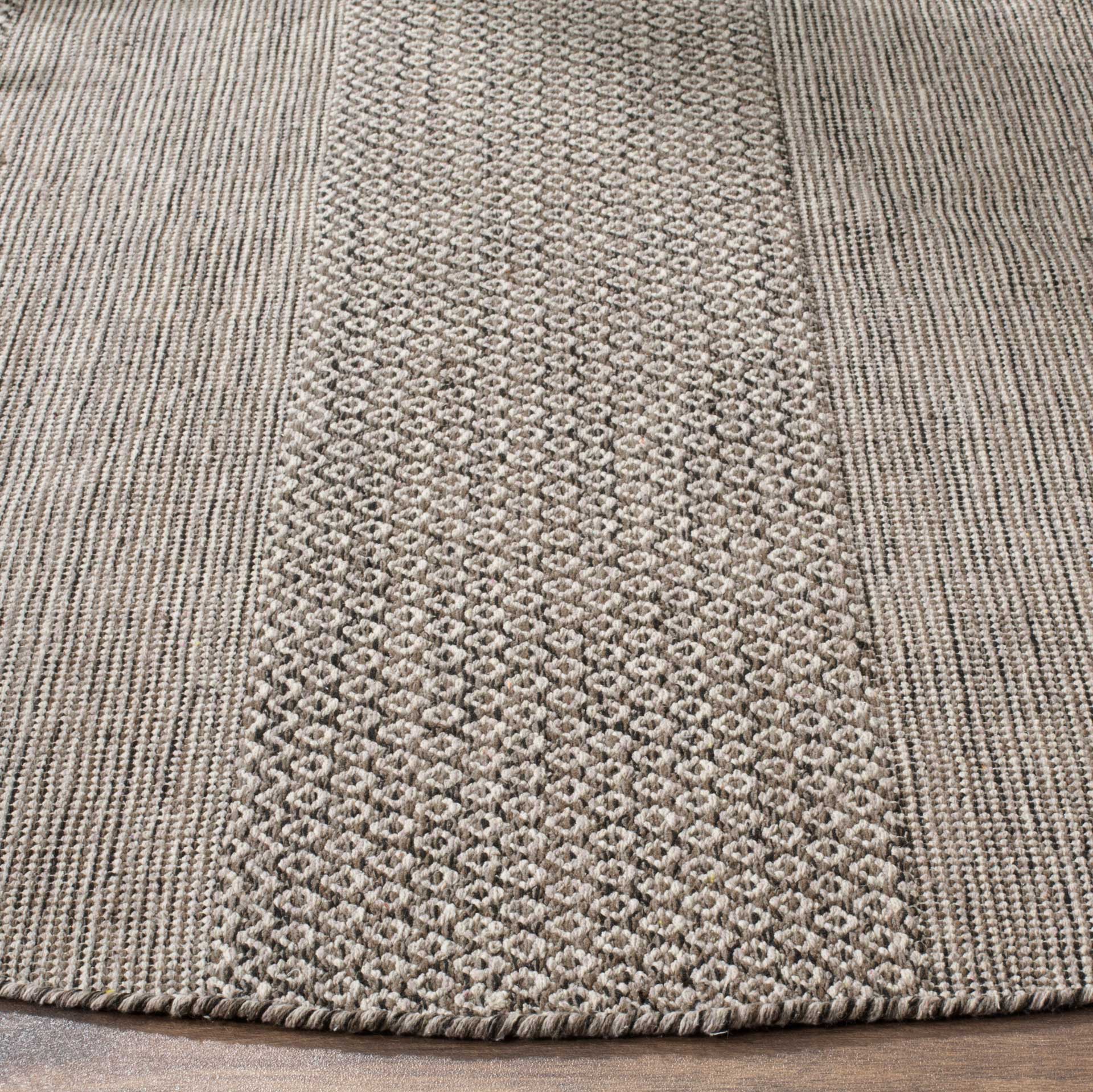 Montauk Alternating Ivory/Anthracite Round Rug - Image 2