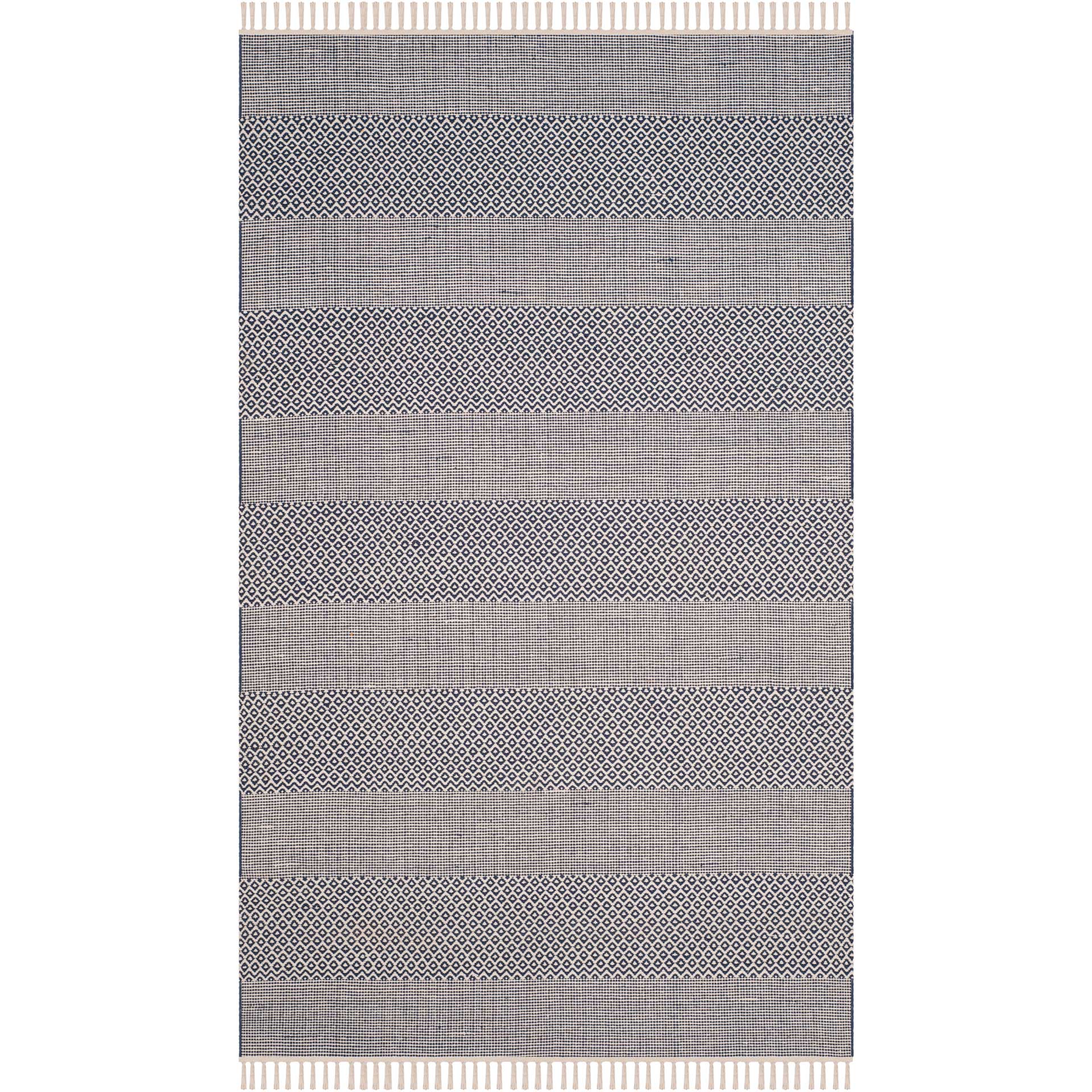 Montauk Alternating Ivory/Navy Area Rug - Image 4