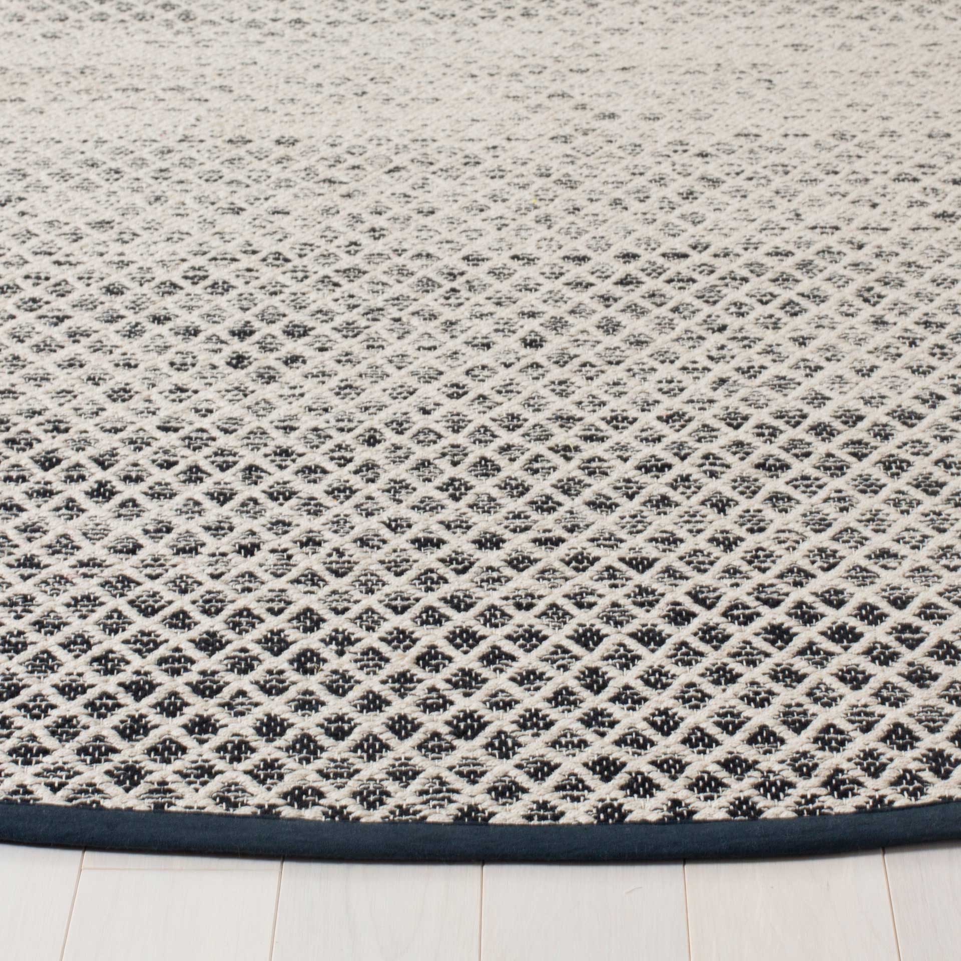 Montauk Black/Ivory Round Rug - Image 2