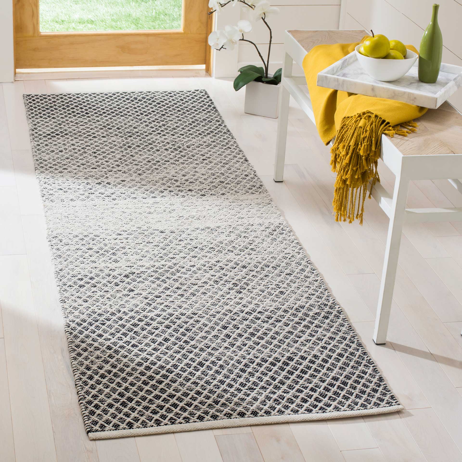Montauk Black/Ivory Runner Rug - Image 2