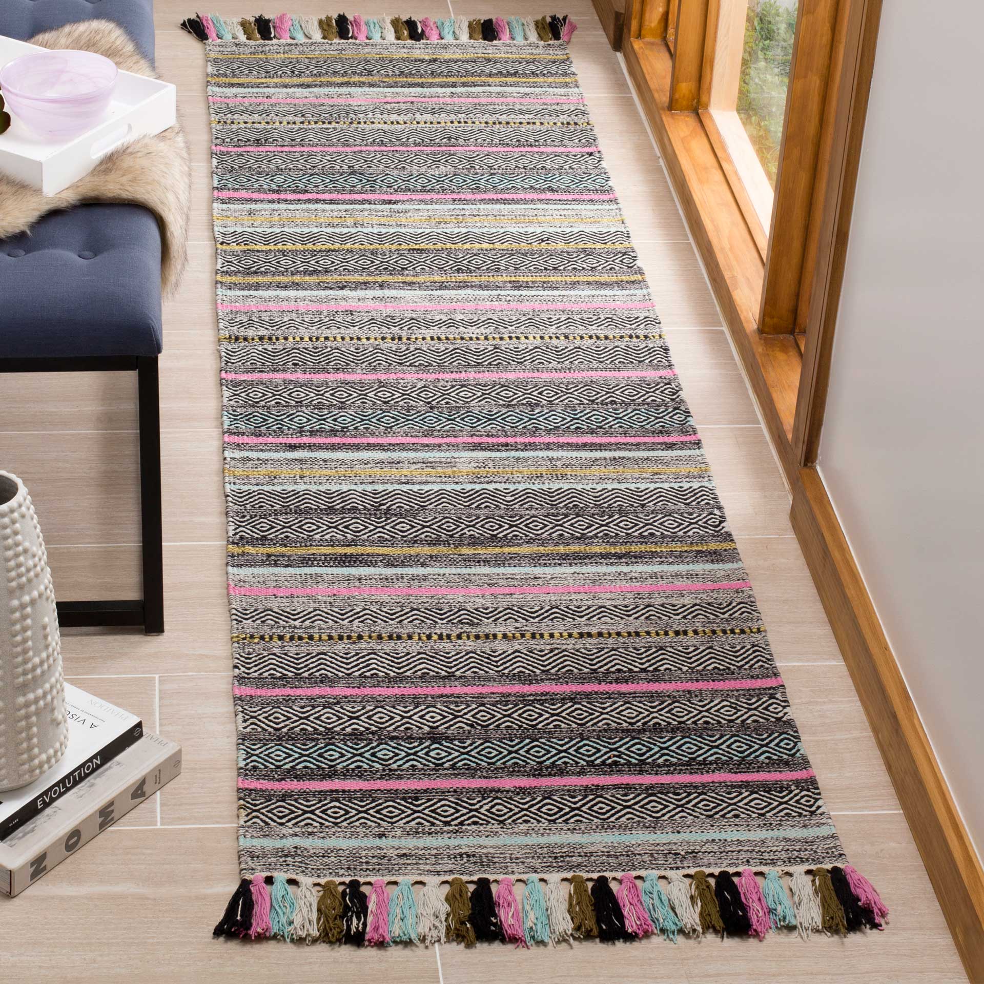 Montauk Black/Multi Runner Rug - Image 2