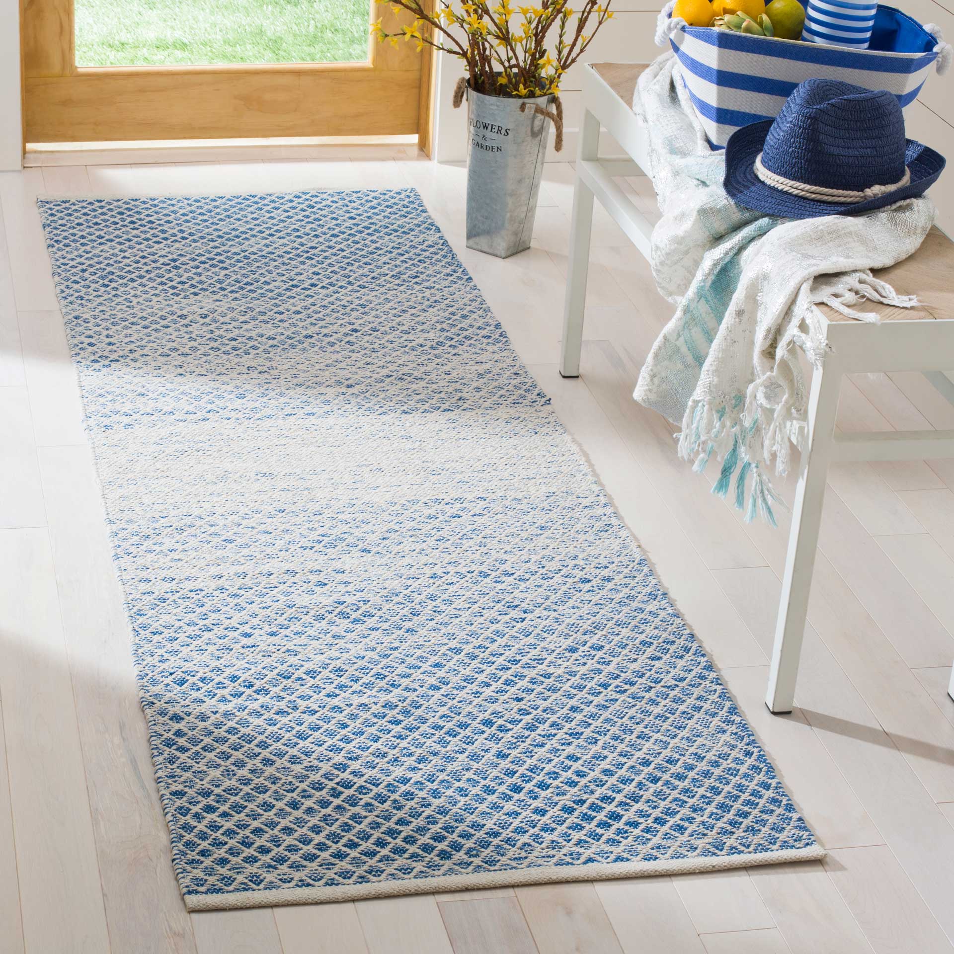 Montauk Blue/Ivory Runner Rug - Image 2