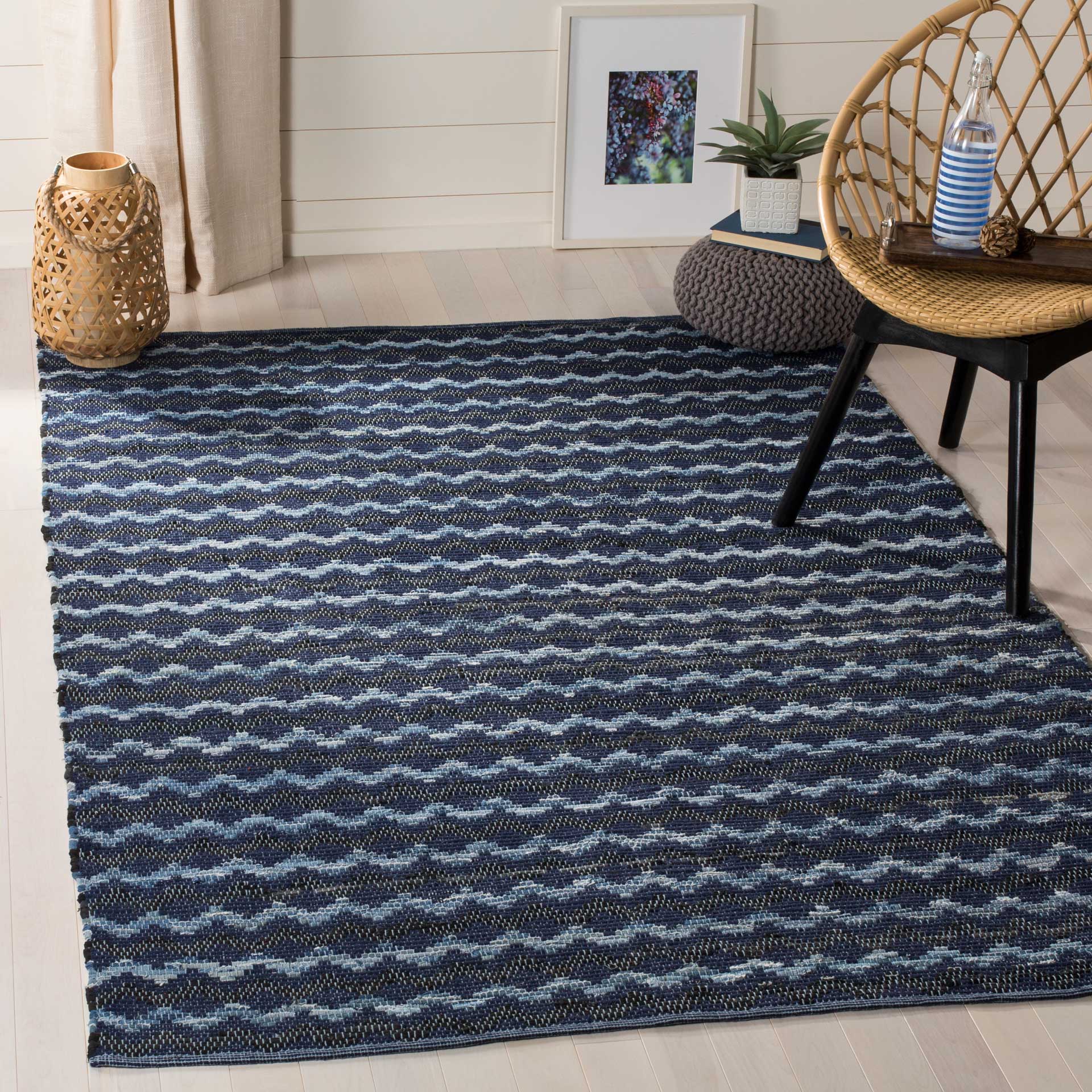 Montauk Blue/Turquoise/Black Area Rug - Image 7