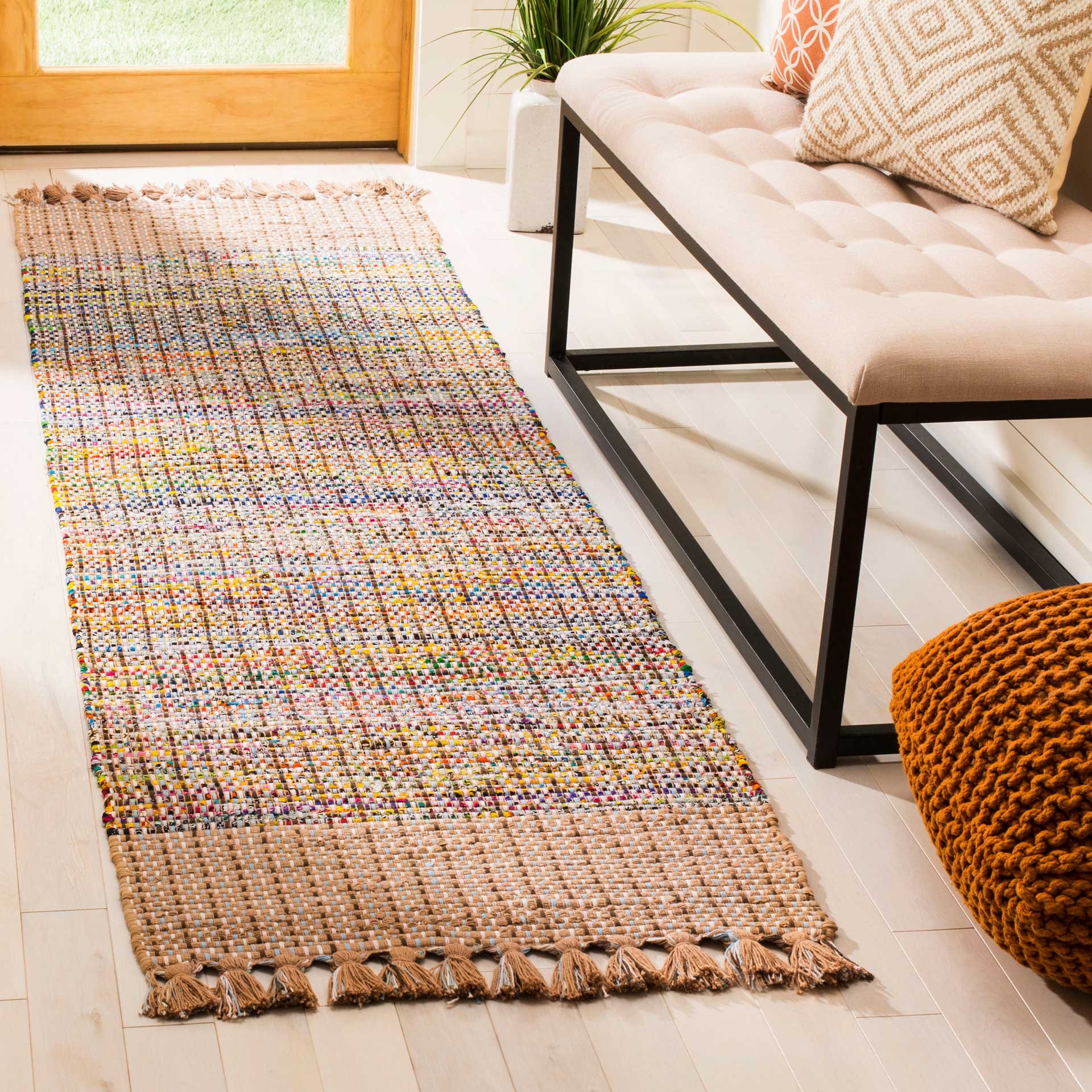 Montauk Border Beige/Multi Runner Rug - Image 2