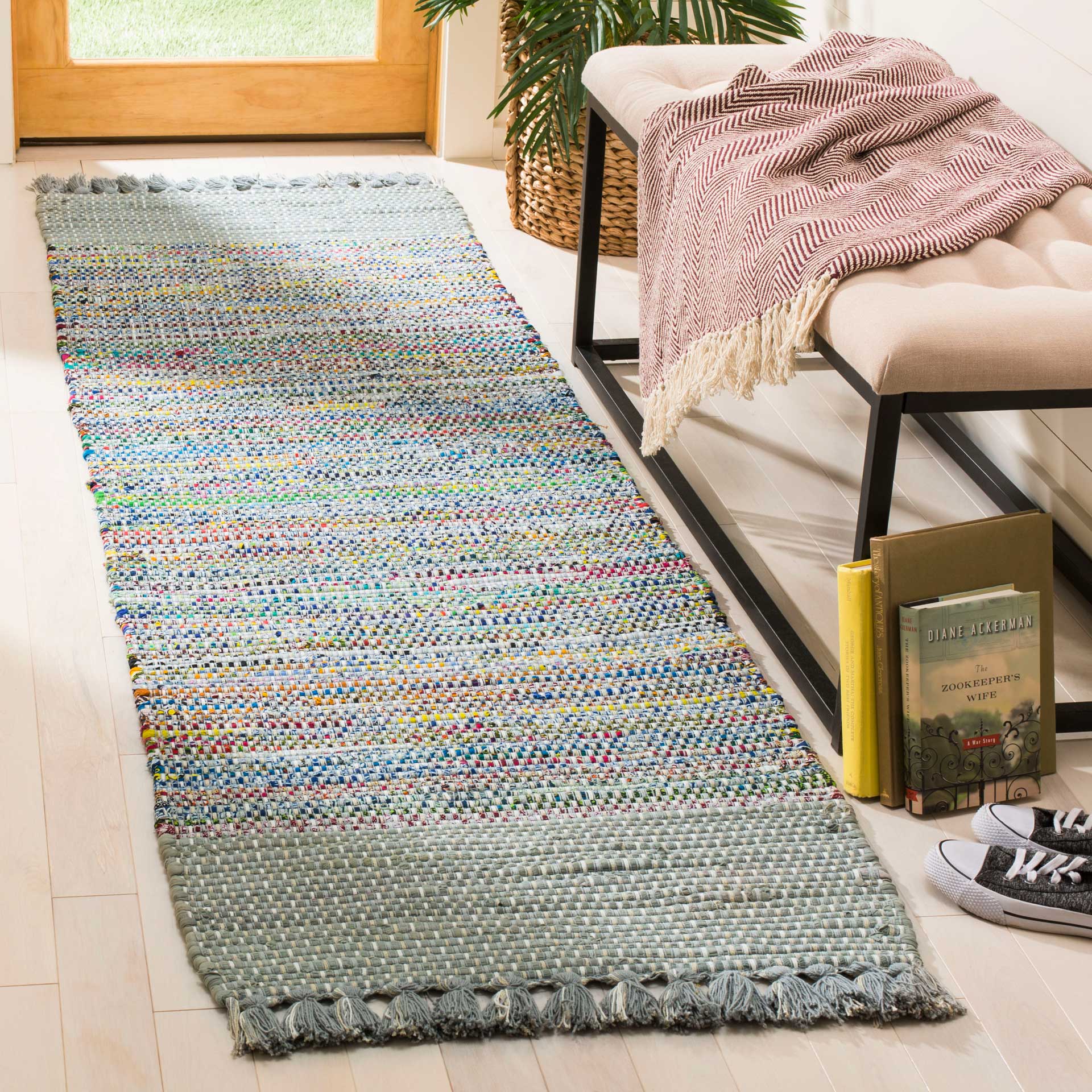 Montauk Border Gray/Multi Runner Rug - Image 2