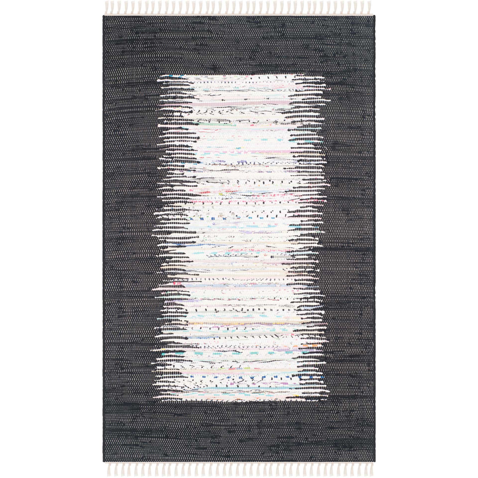 Montauk Border Ivory/Black Area Rug - Image 4