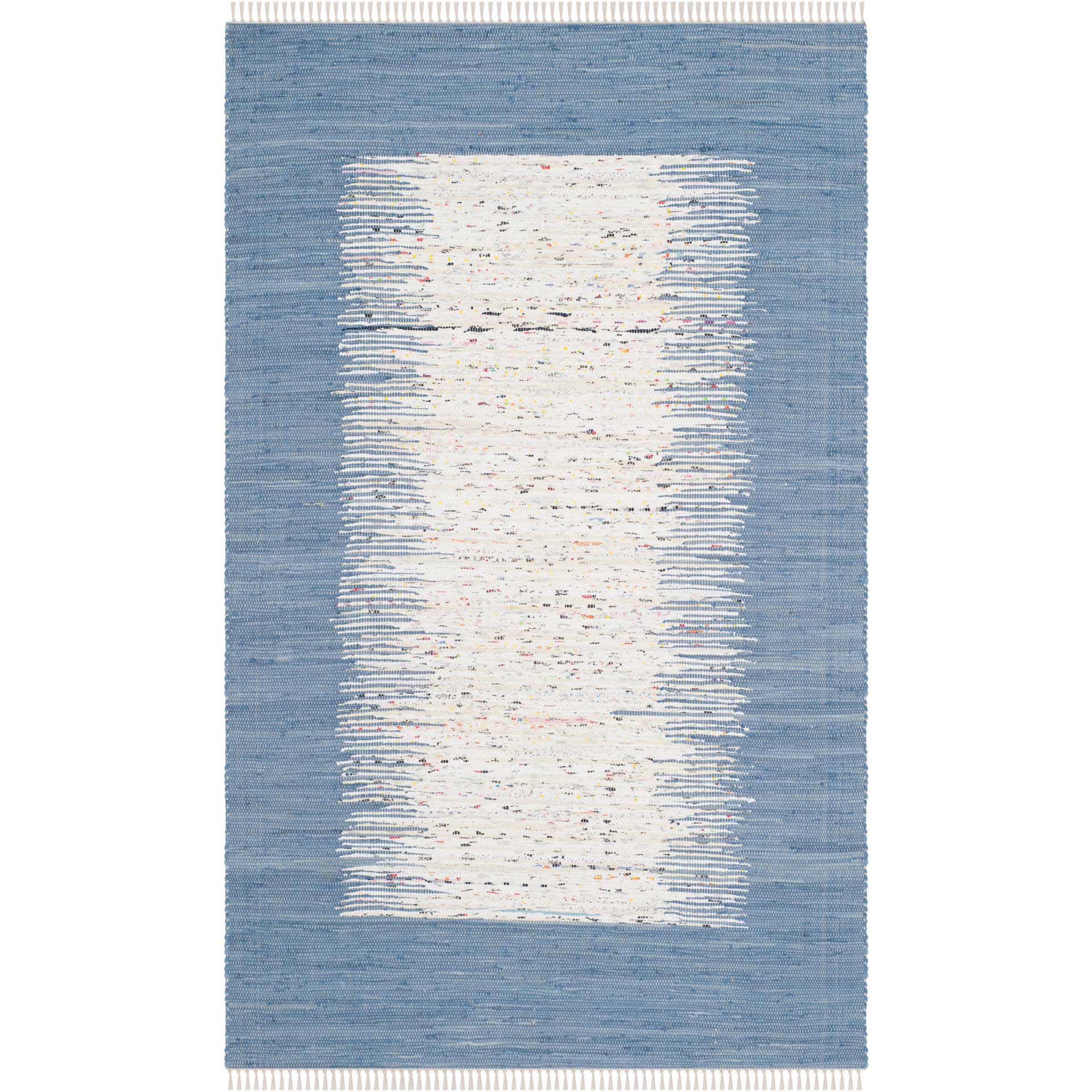 Montauk Border Ivory/Dark Blue Area Rug - Image 2