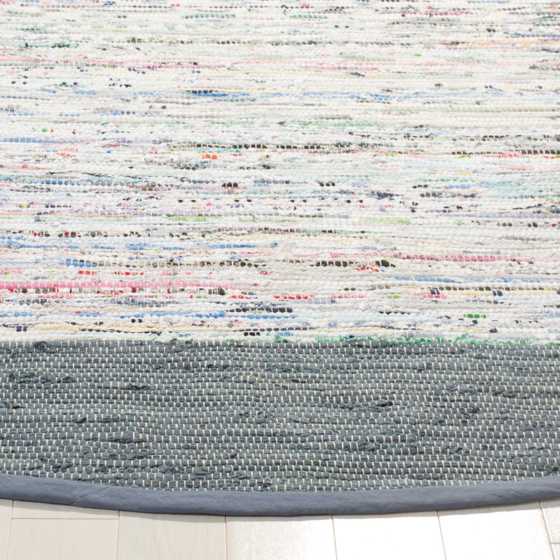 Montauk Border Ivory/Gray Round Rug - Image 2