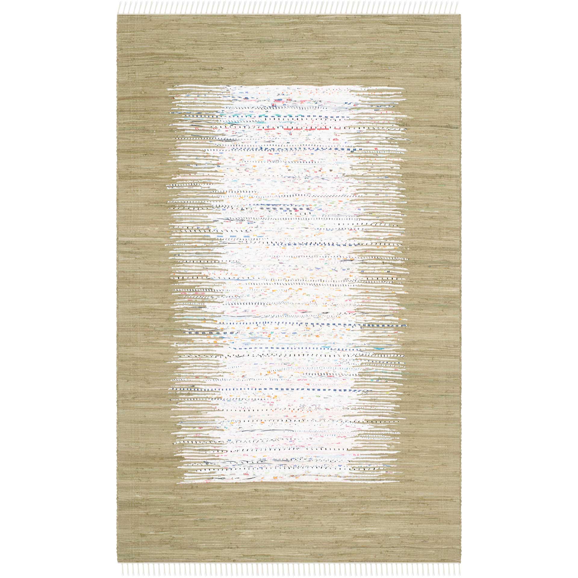 Montauk Border Ivory/Olive Area Rug - Image 3