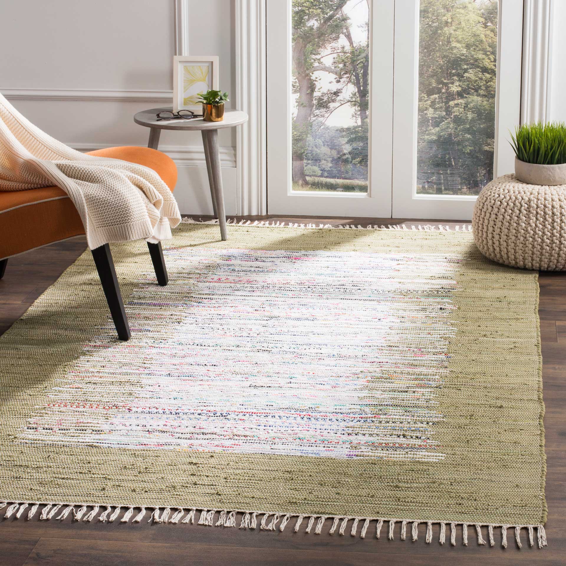 Montauk Border Ivory/Olive Area Rug - Image 7