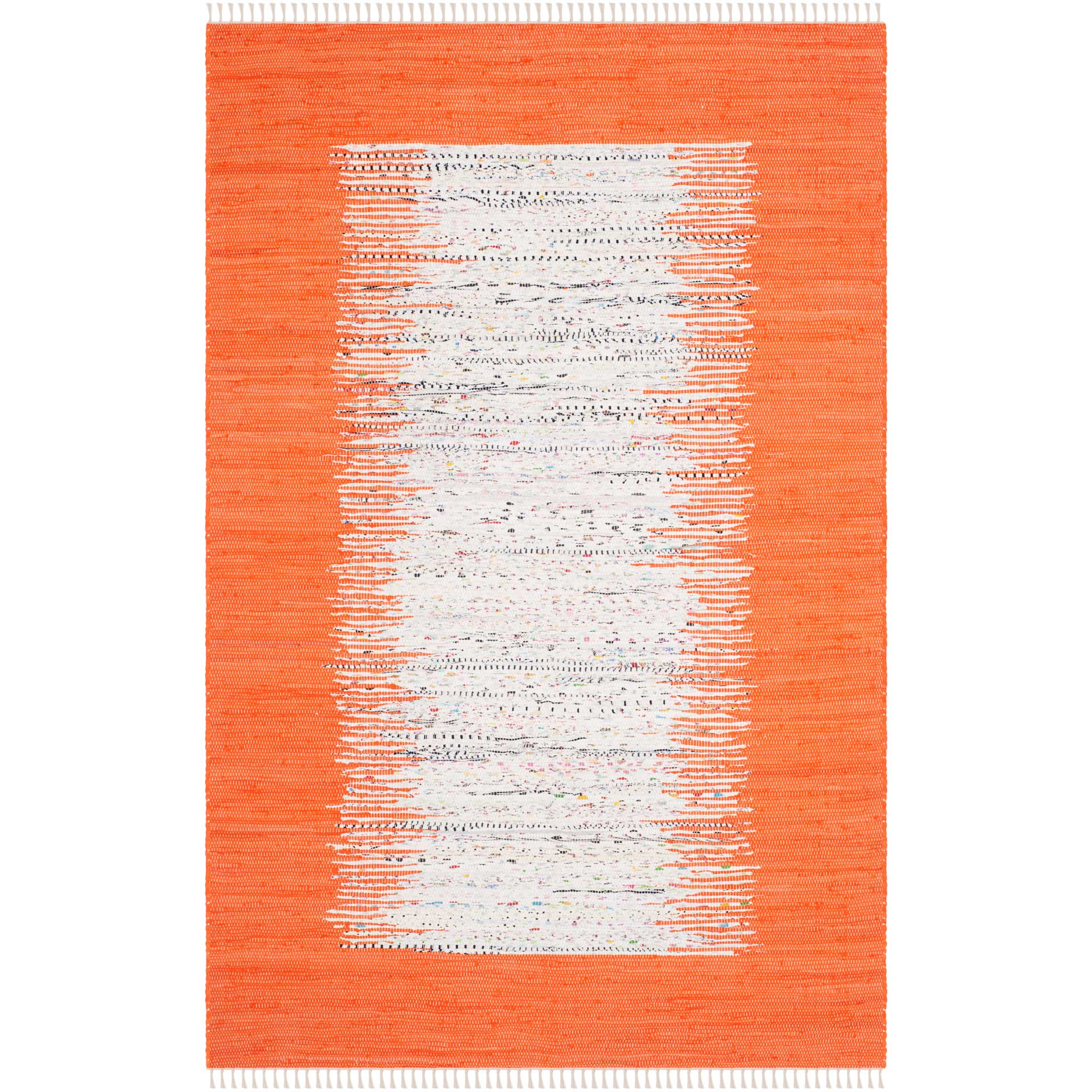 Montauk Border Ivory/Orange Area Rug - Image 3