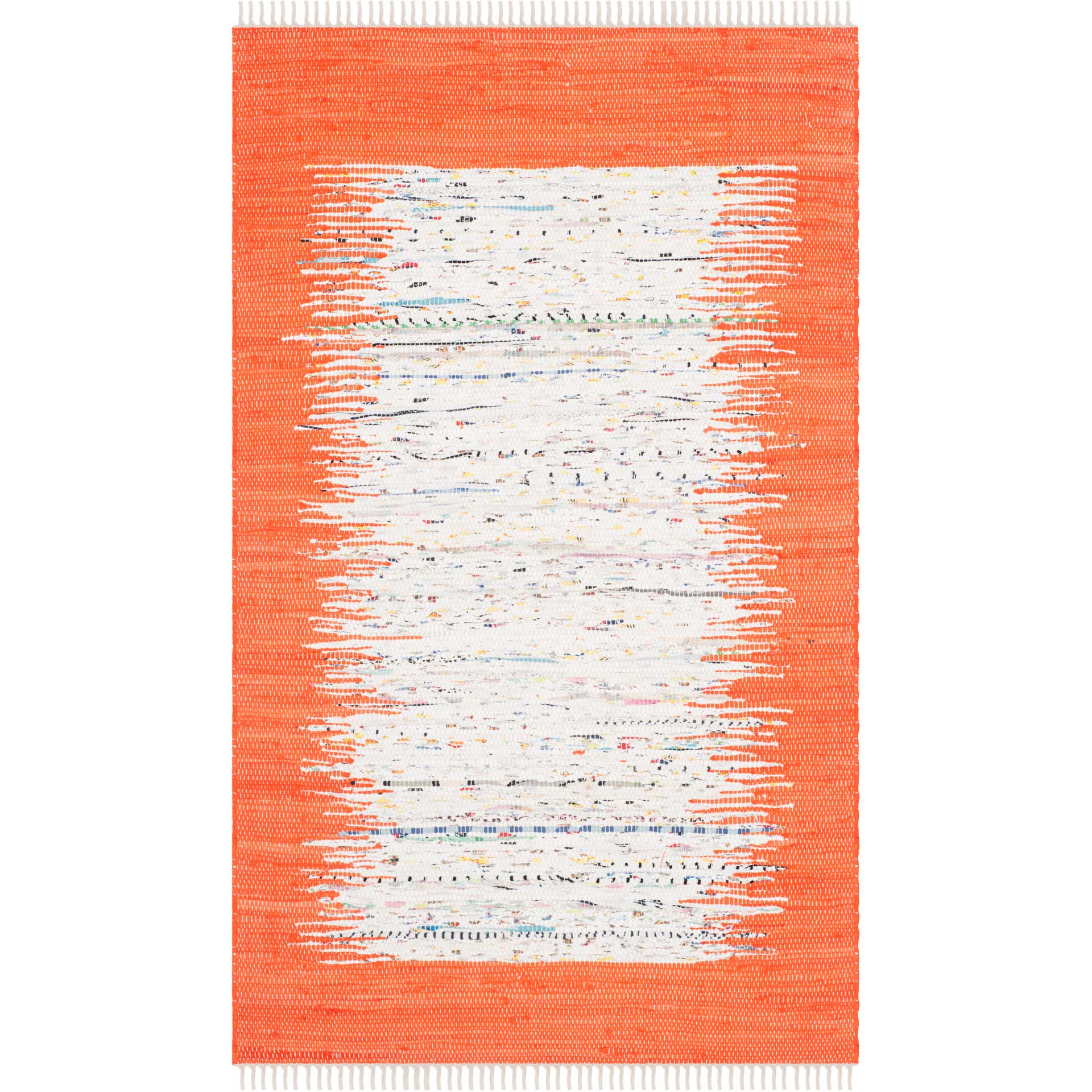 Montauk Border Ivory/Orange Area Rug - Image 4