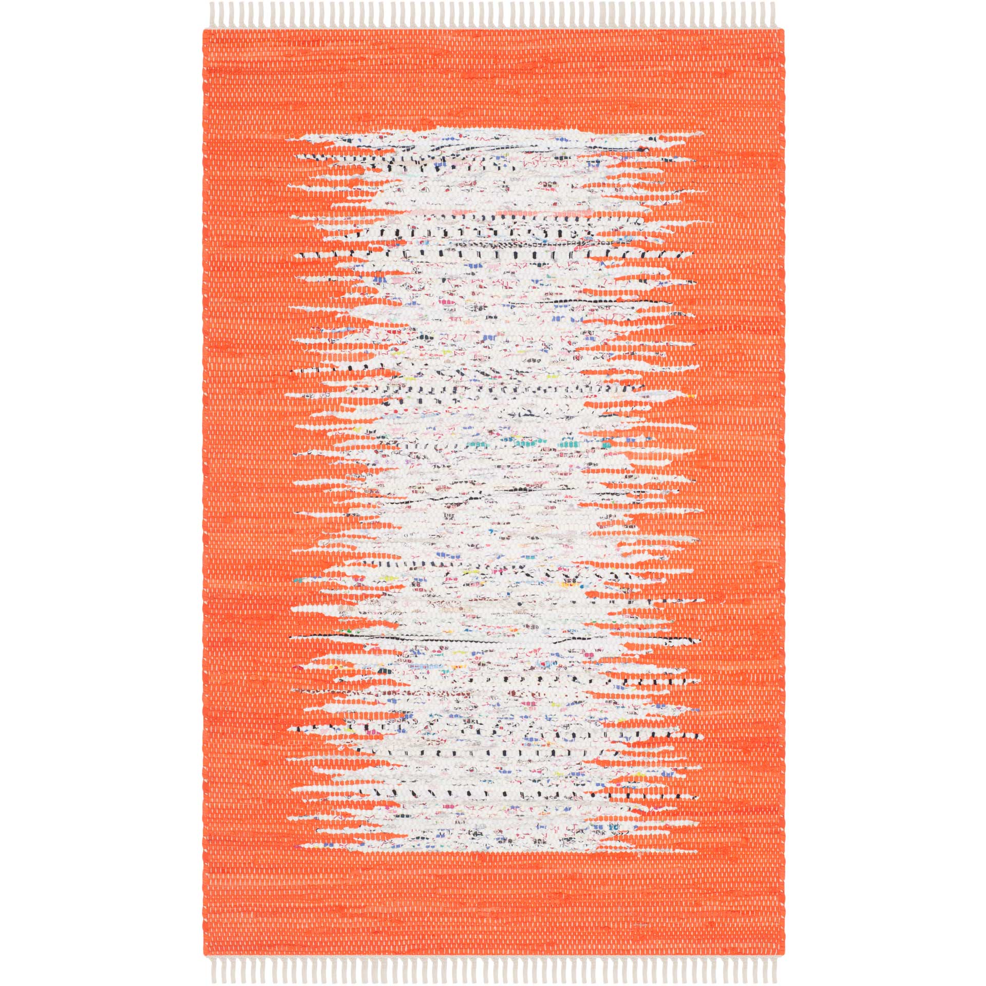 Montauk Border Ivory/Orange Area Rug - Image 5