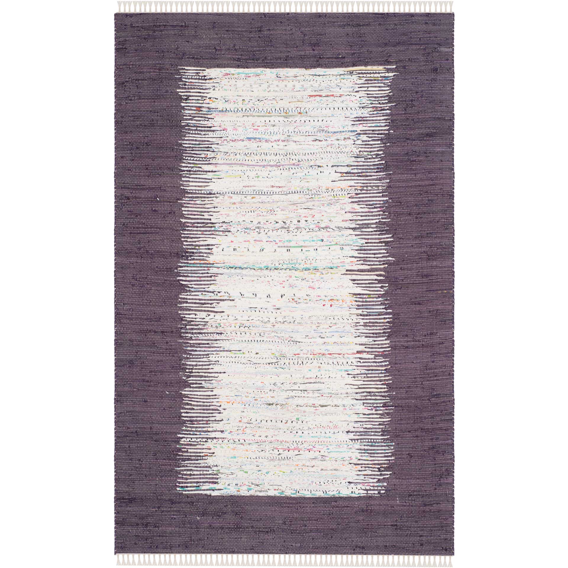 Montauk Border Ivory/Purple Area Rug - Image 2