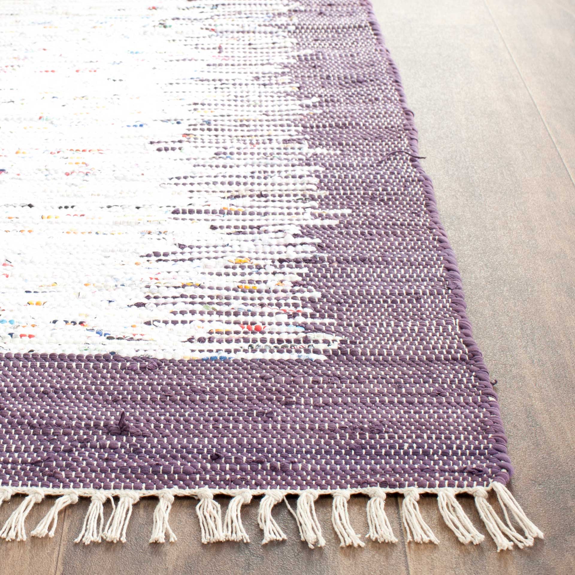 Montauk Border Ivory/Purple Runner Rug - Image 2