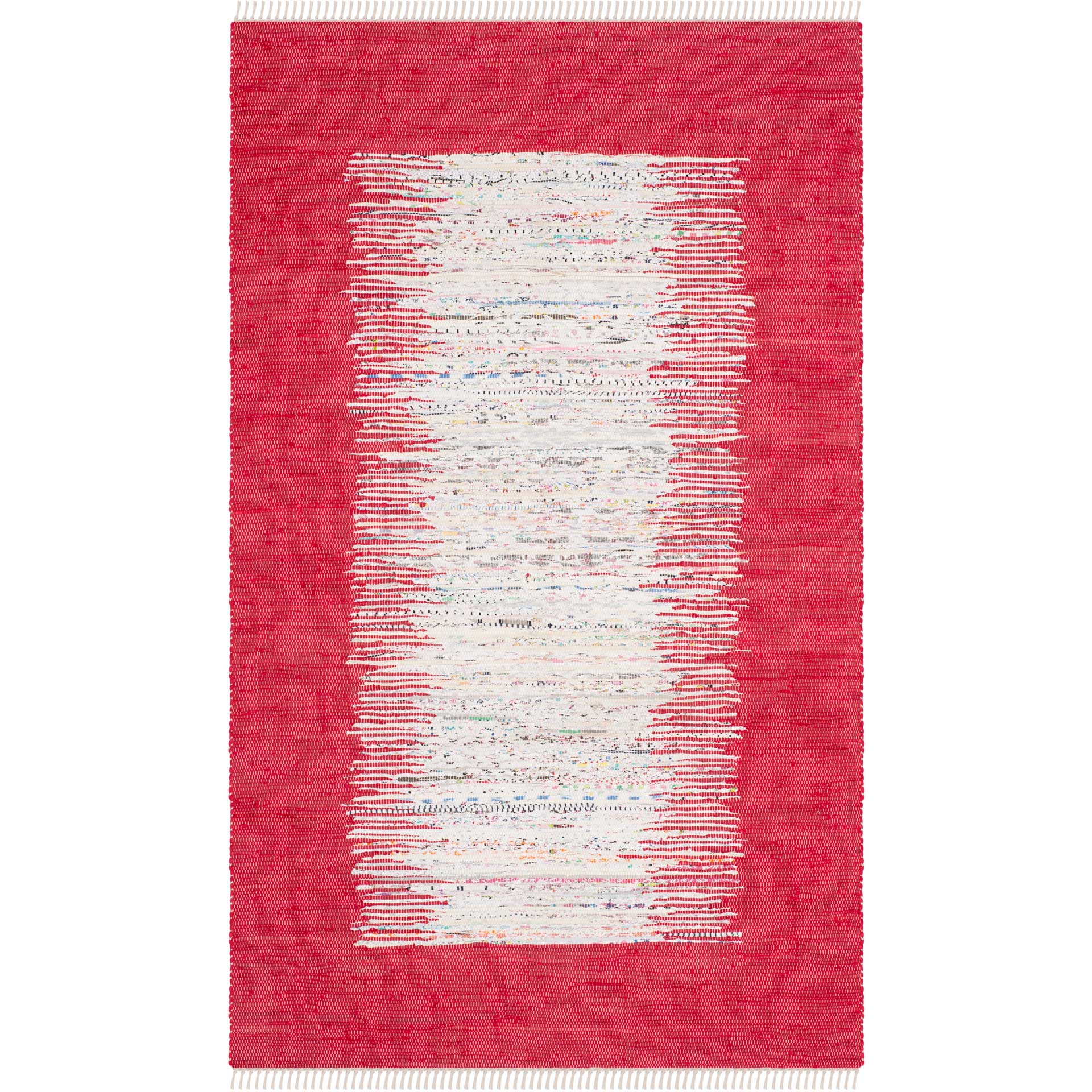 Montauk Border Ivory/Red Area Rug - Image 3