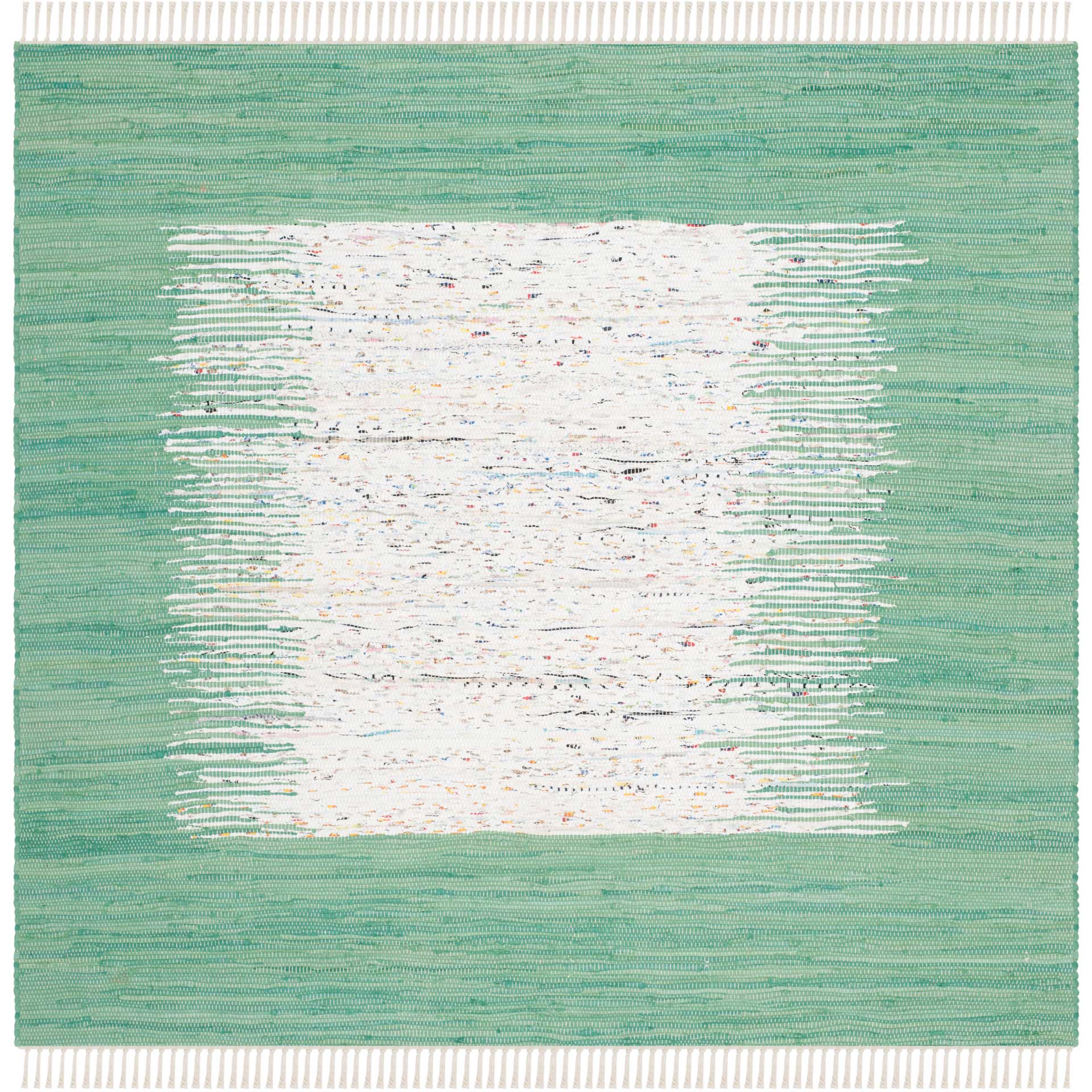 Montauk Border Ivory/Sea Green Area Rug - Image 2