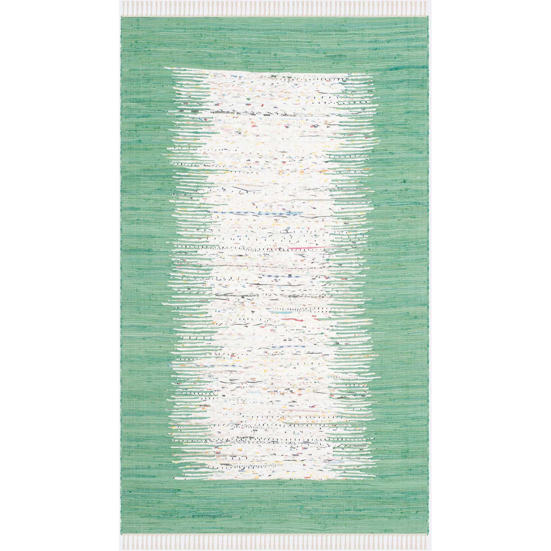 Montauk Border Ivory/Sea Green Area Rug - Image 3
