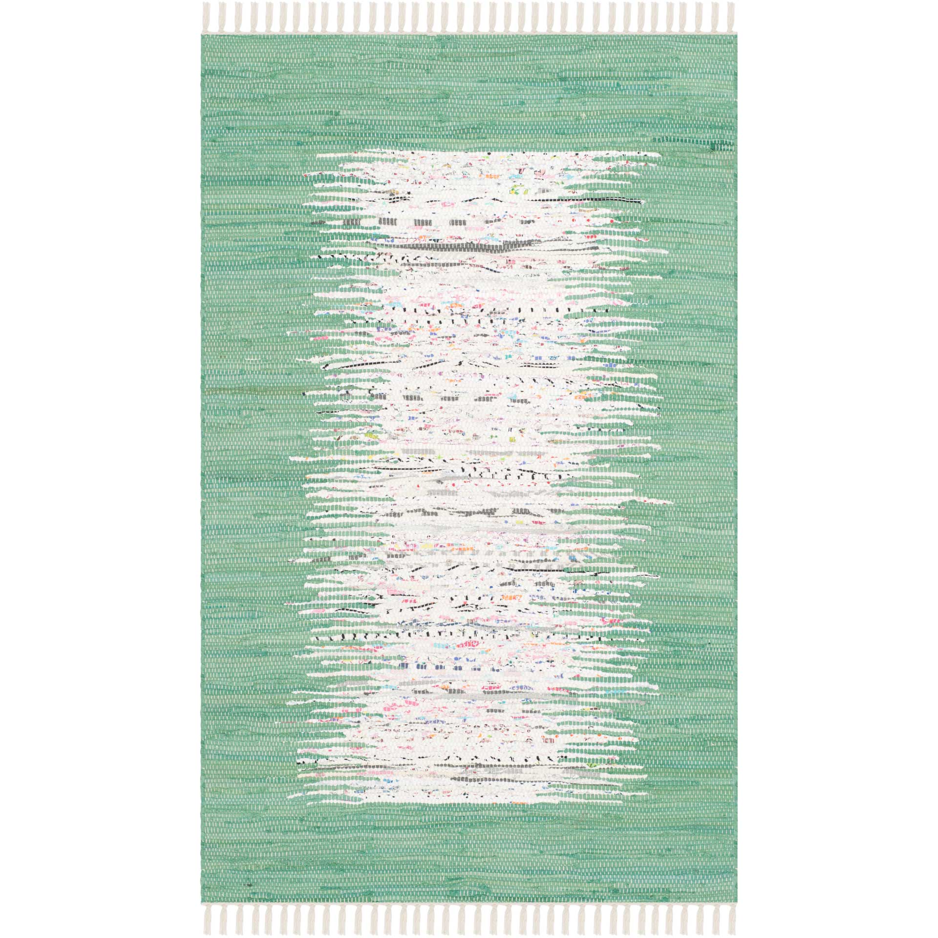 Montauk Border Ivory/Sea Green Area Rug - Image 4