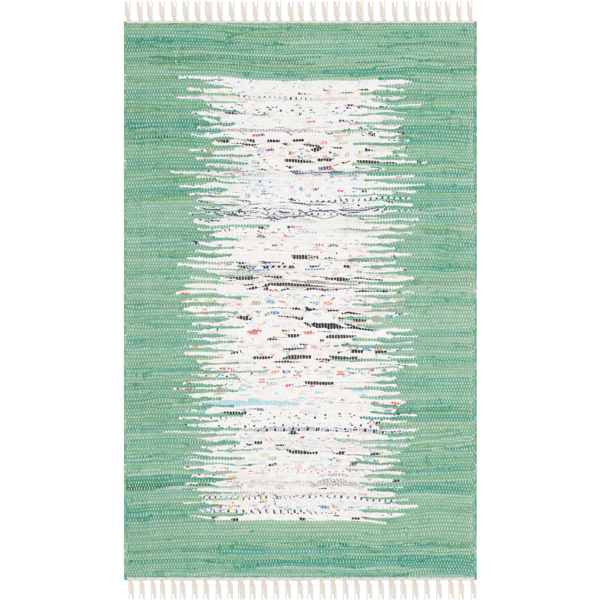 Montauk Border Ivory/Sea Green Area Rug - Image 5