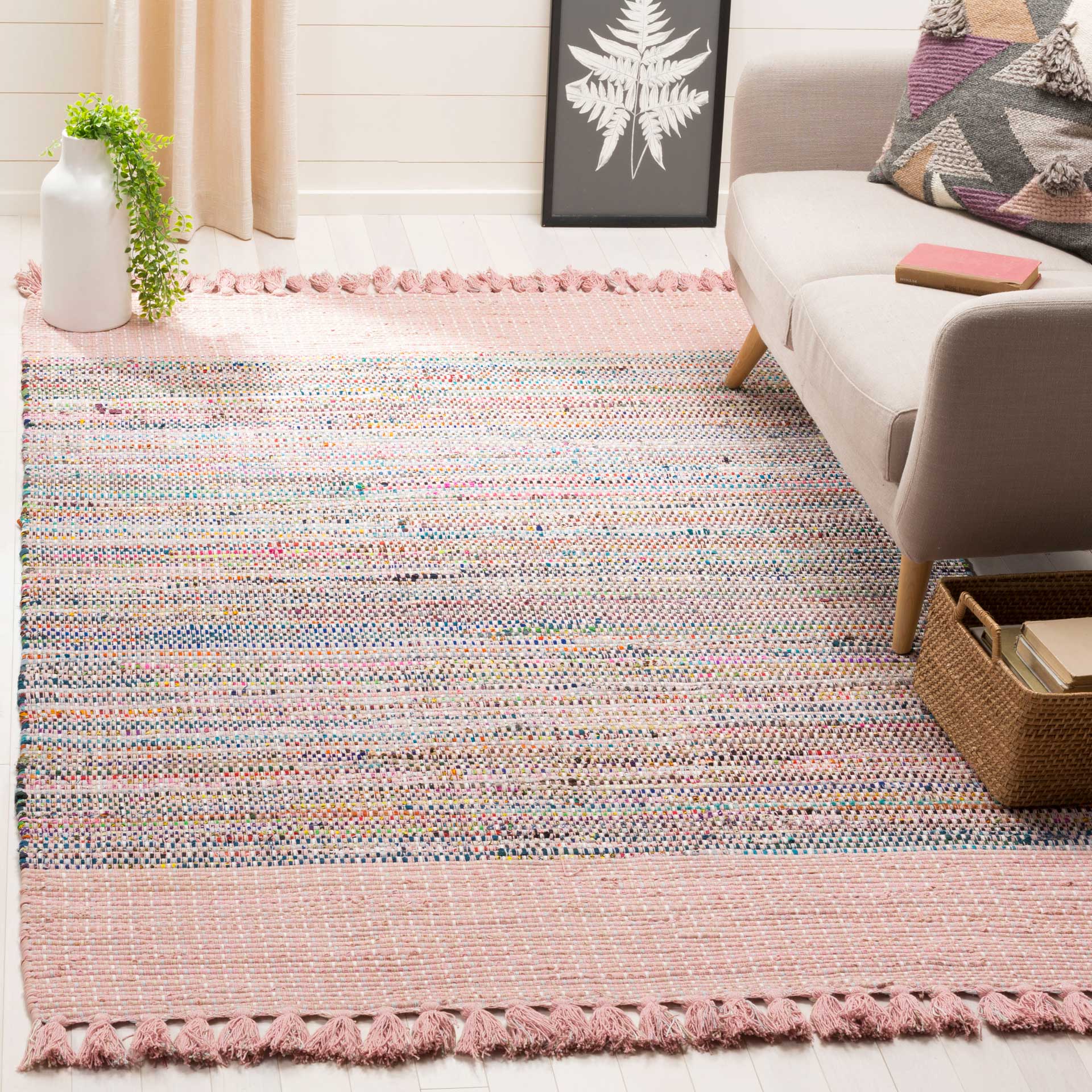 Montauk Border Pink/Multi Area Rug - Image 5
