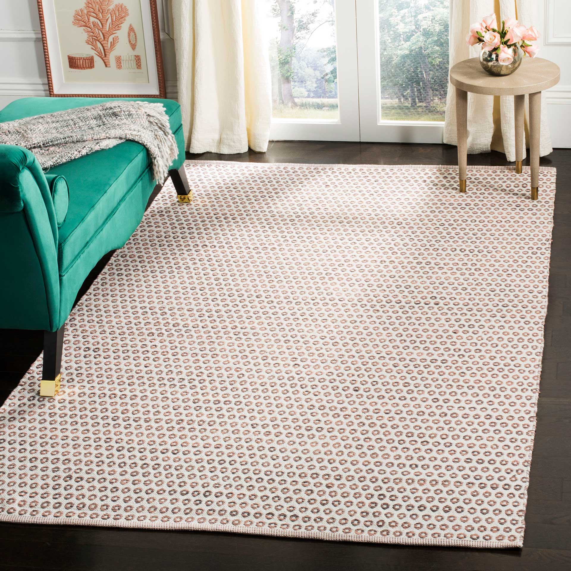 Montauk Charcoal/Peach/Ivory Area Rug - Image 5