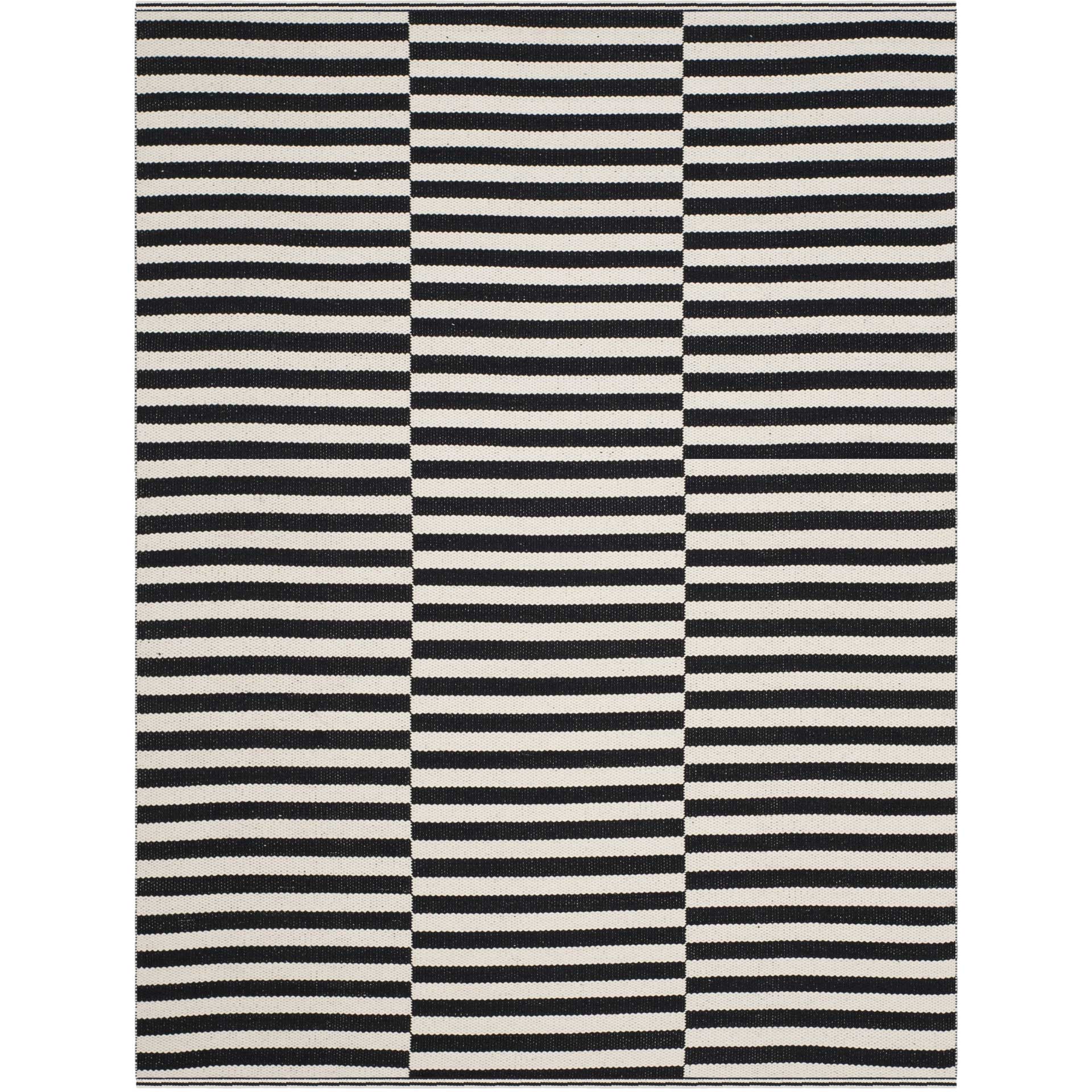 Montauk Checker Ivory/Black Area Rug - Image 2