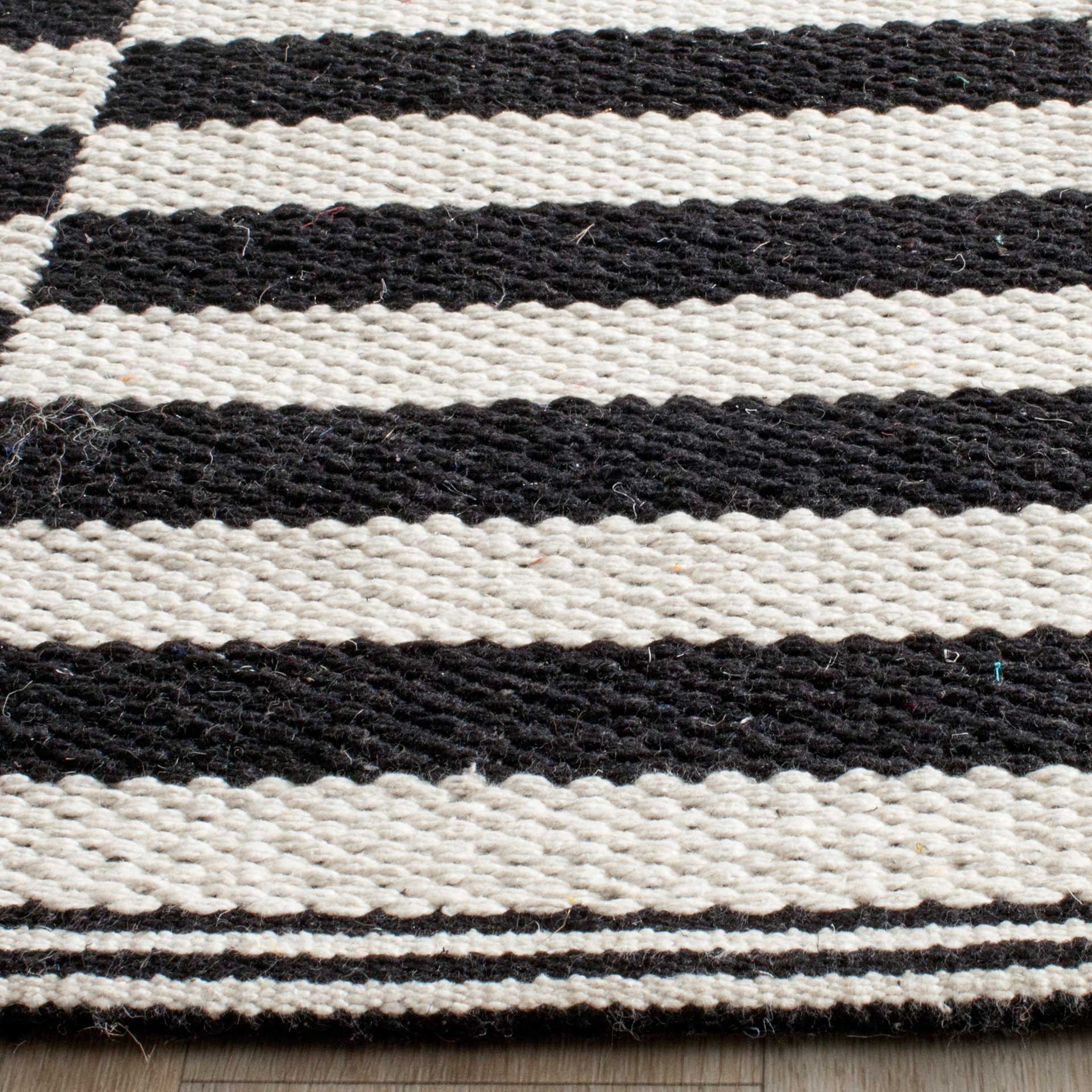 Montauk Checker Ivory/Black Runner Rug - Image 2