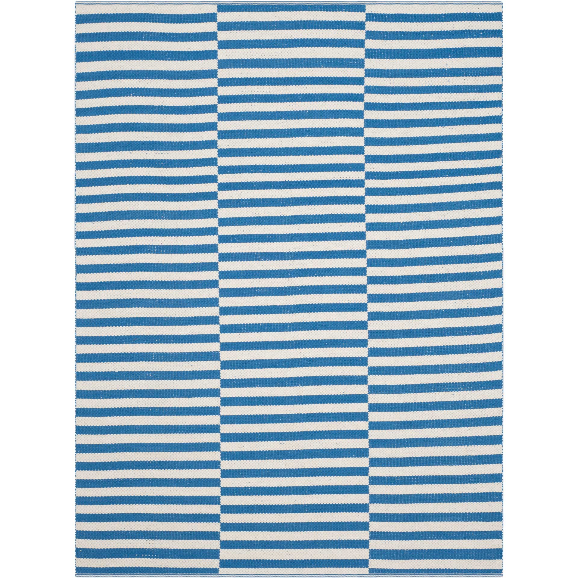 Montauk Checker Ivory/Blue Area Rug - Image 2