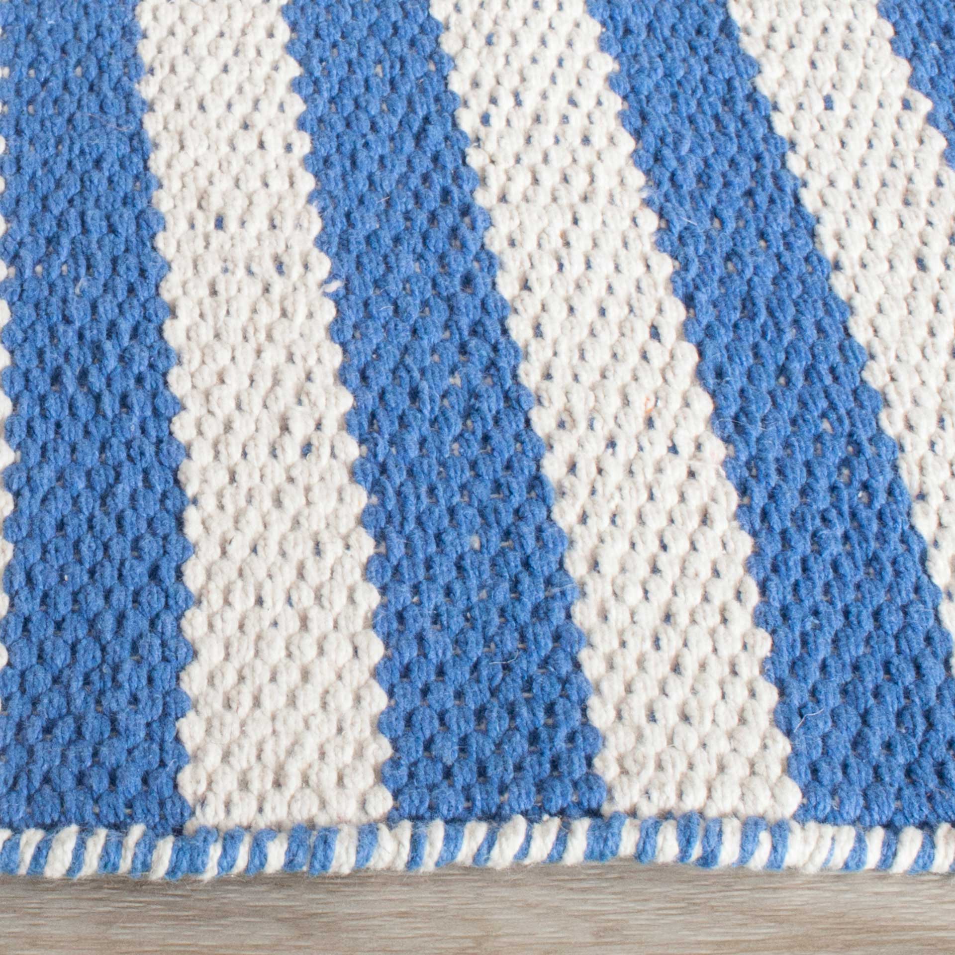 Montauk Checker Ivory/Blue Runner Rug - Image 2