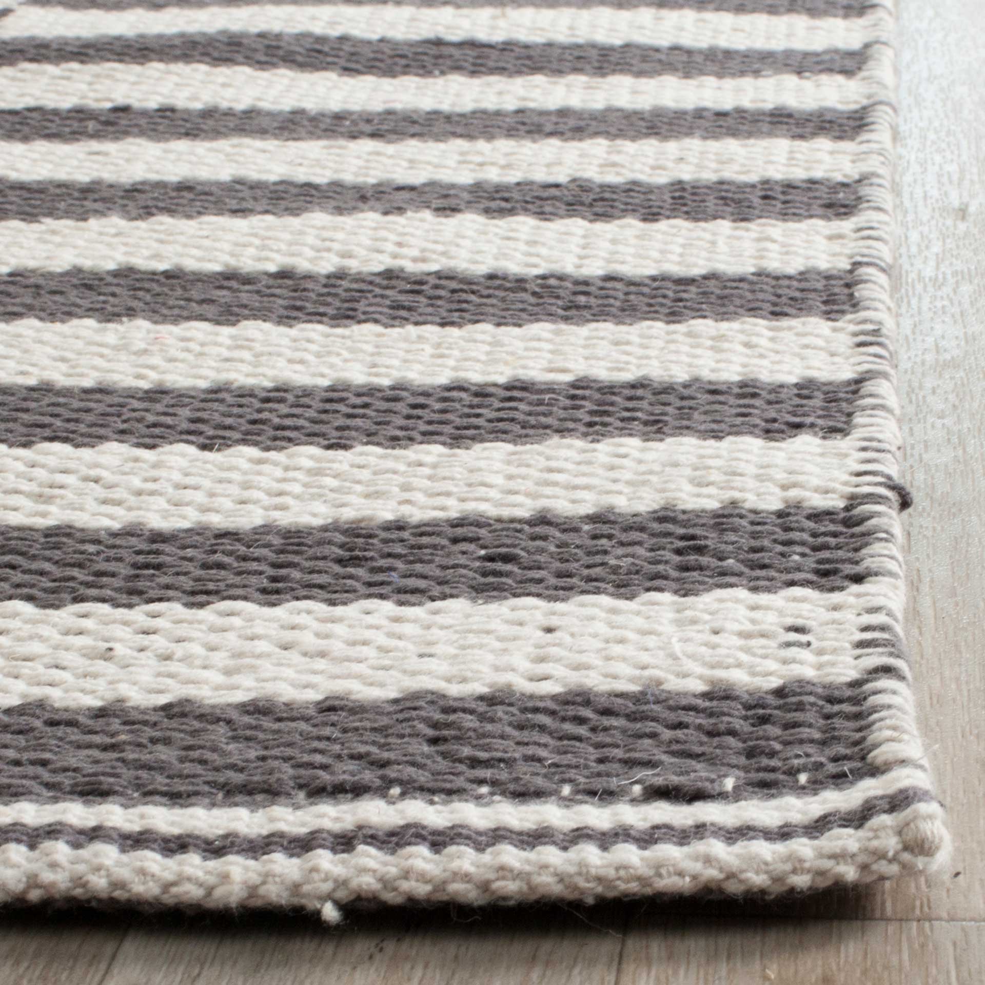 Montauk Checker Ivory/Gray Runner Rug - Image 2