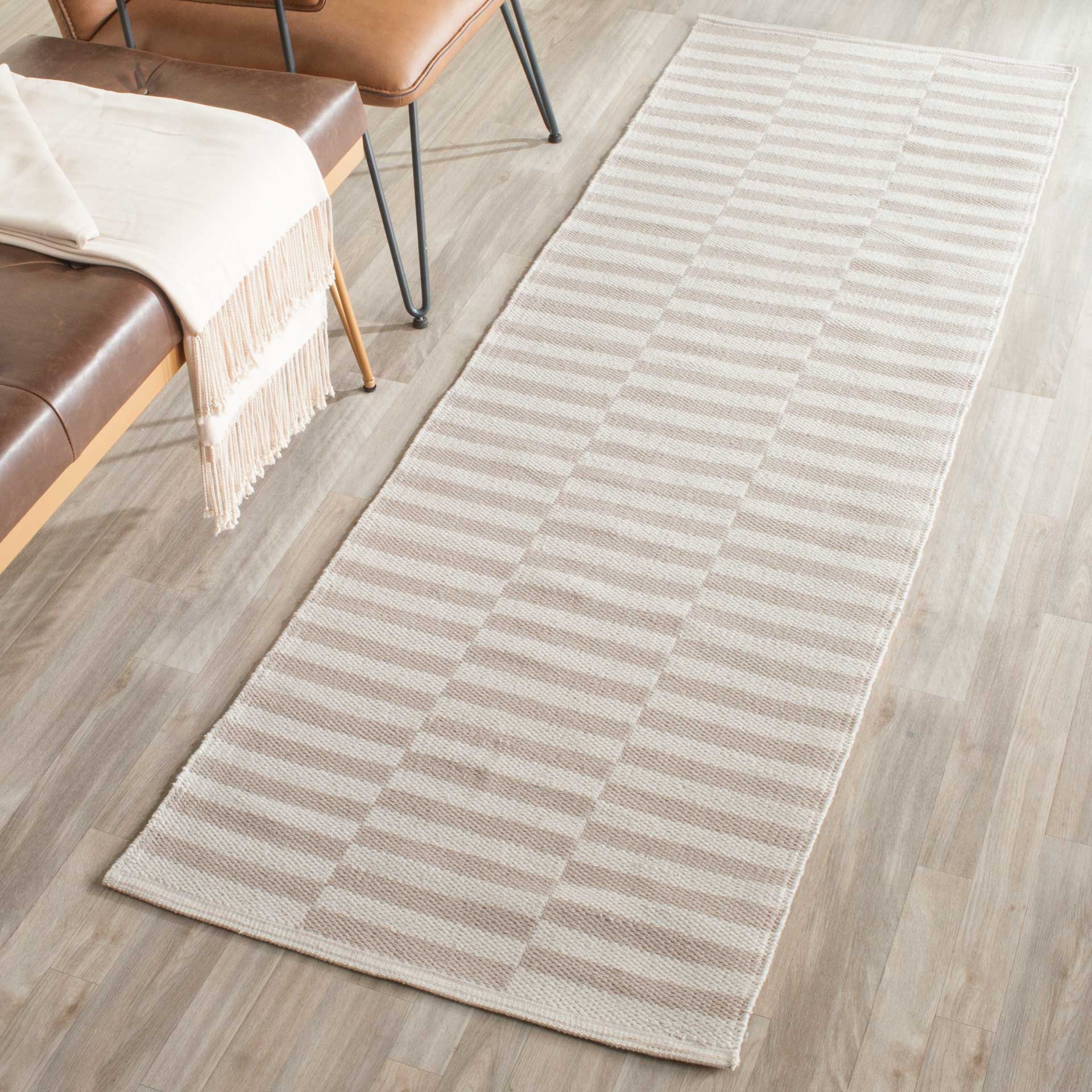 Montauk Checker Ivory/Light Gray Runner Rug - Image 3