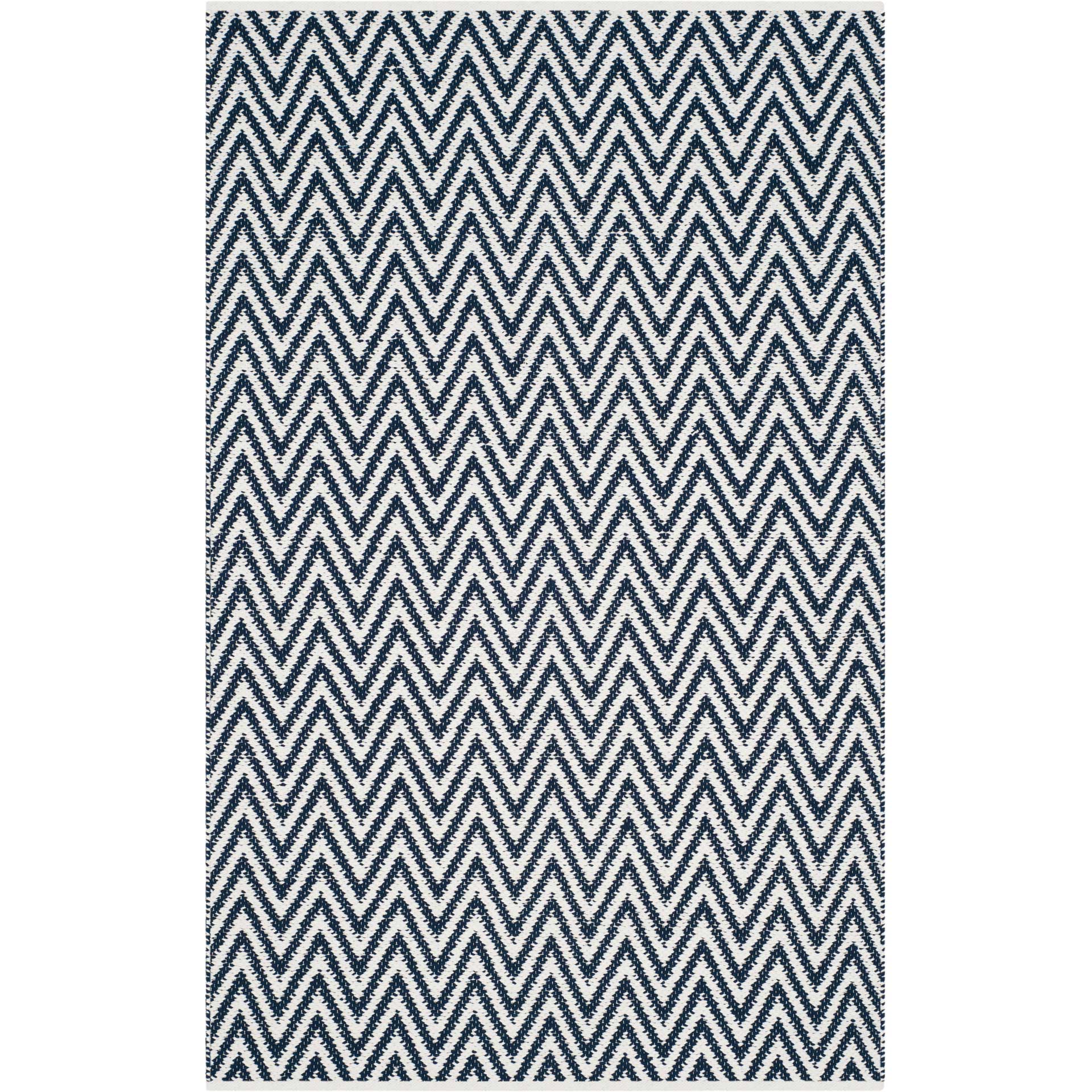 Montauk Chevron Navy/Ivory Area Rug - Image 3