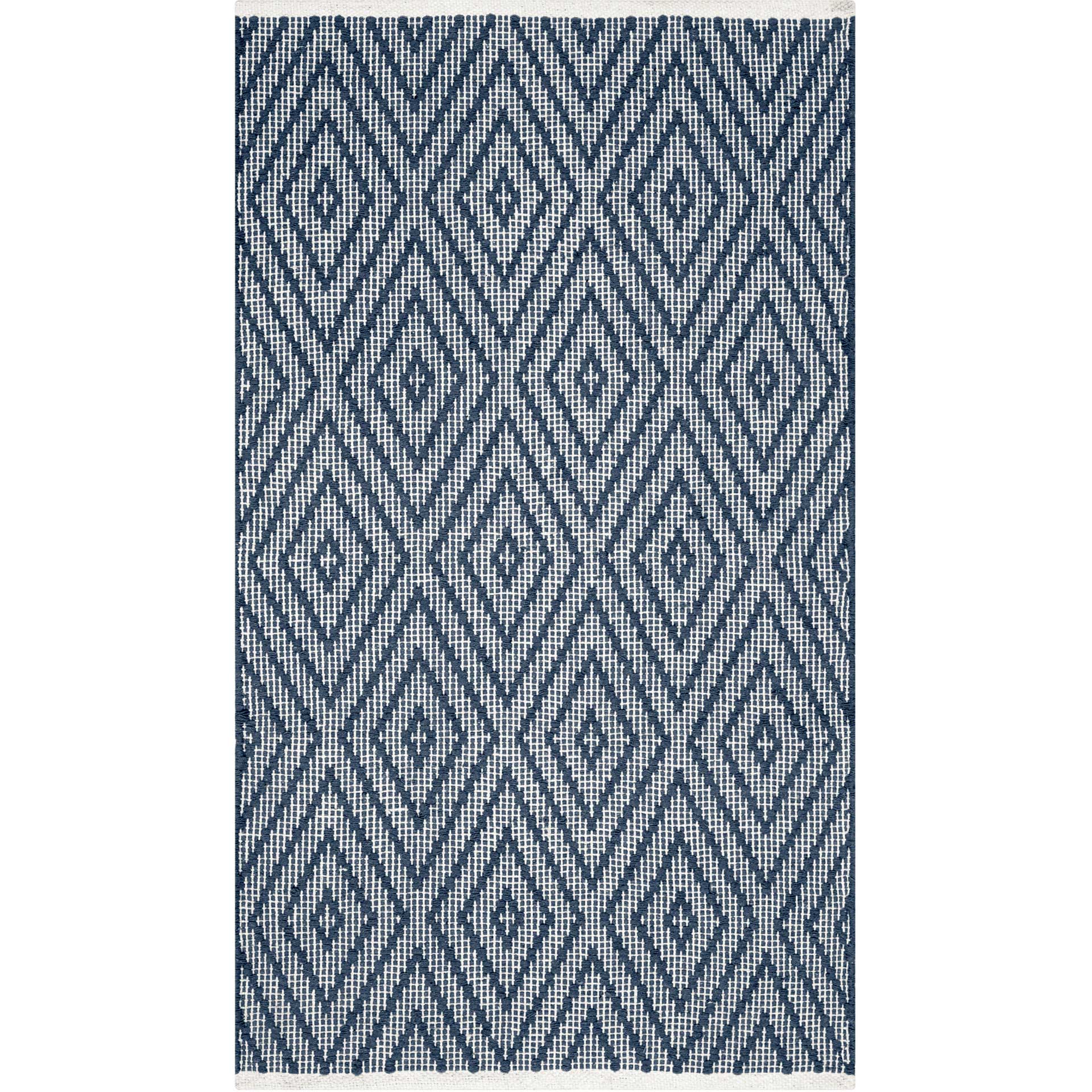 Montauk Diamond Navy/Ivory Area Rug - Image 4