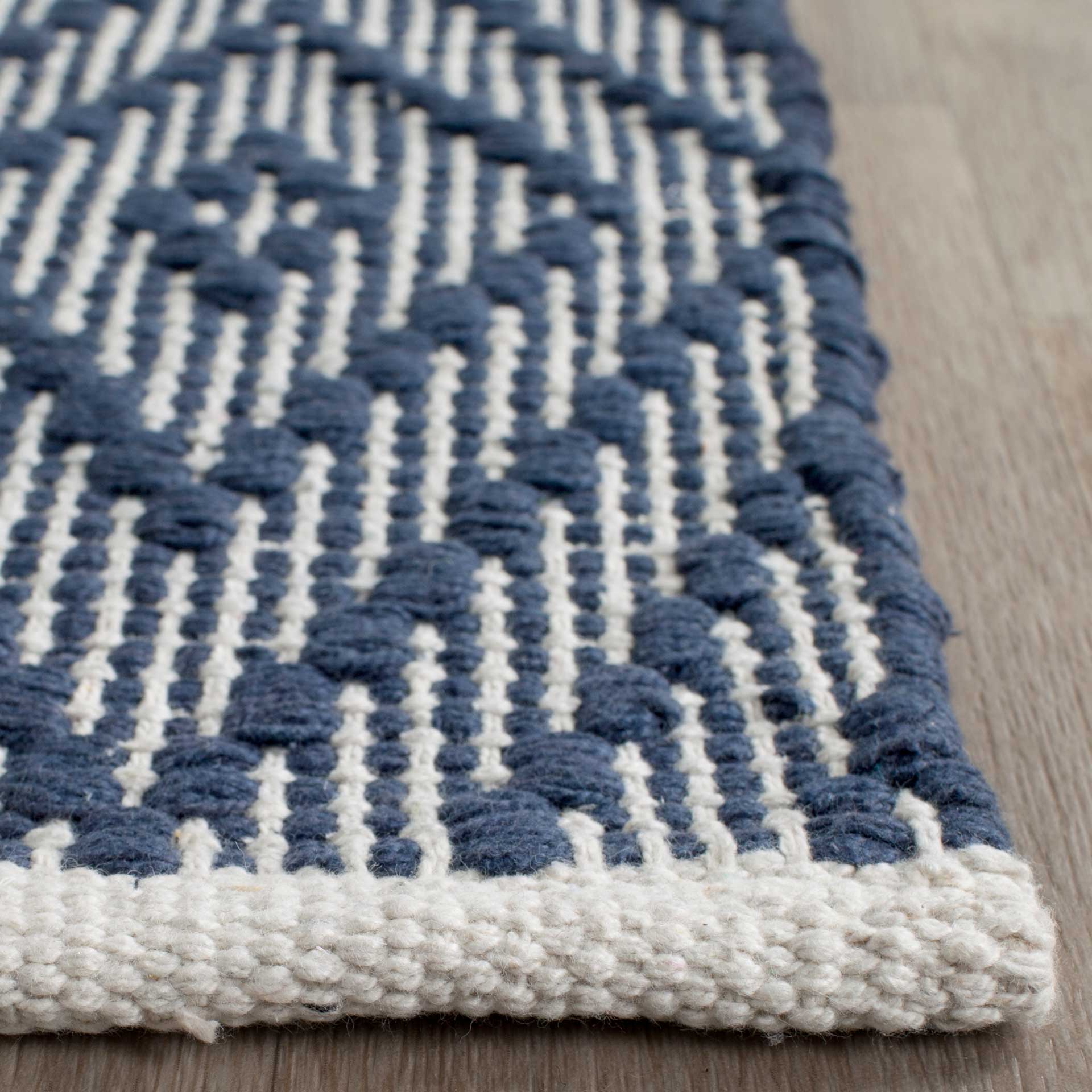 Montauk Diamond Navy/Ivory Area Rug - Image 6