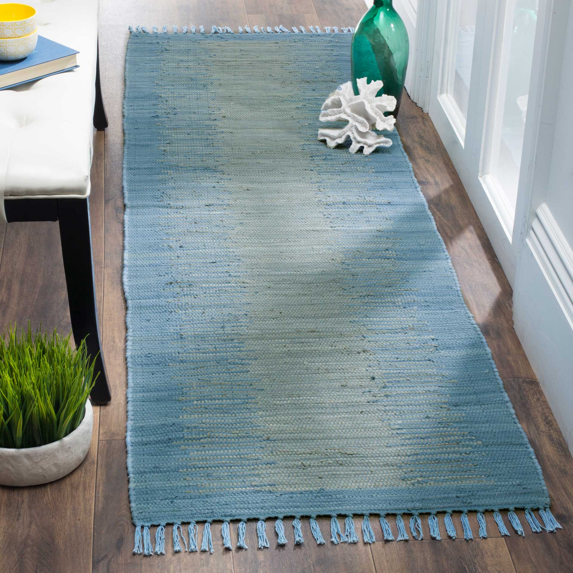Montauk Dual Light Blue Runner Rug - Image 2