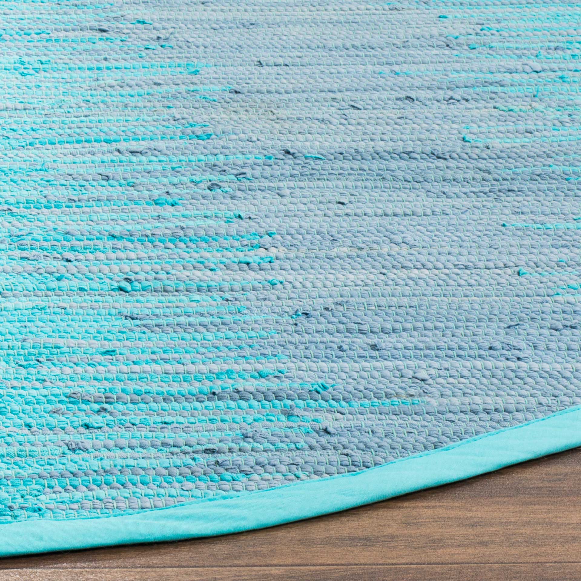 Montauk Dual Turquoise Round Rug - Image 2