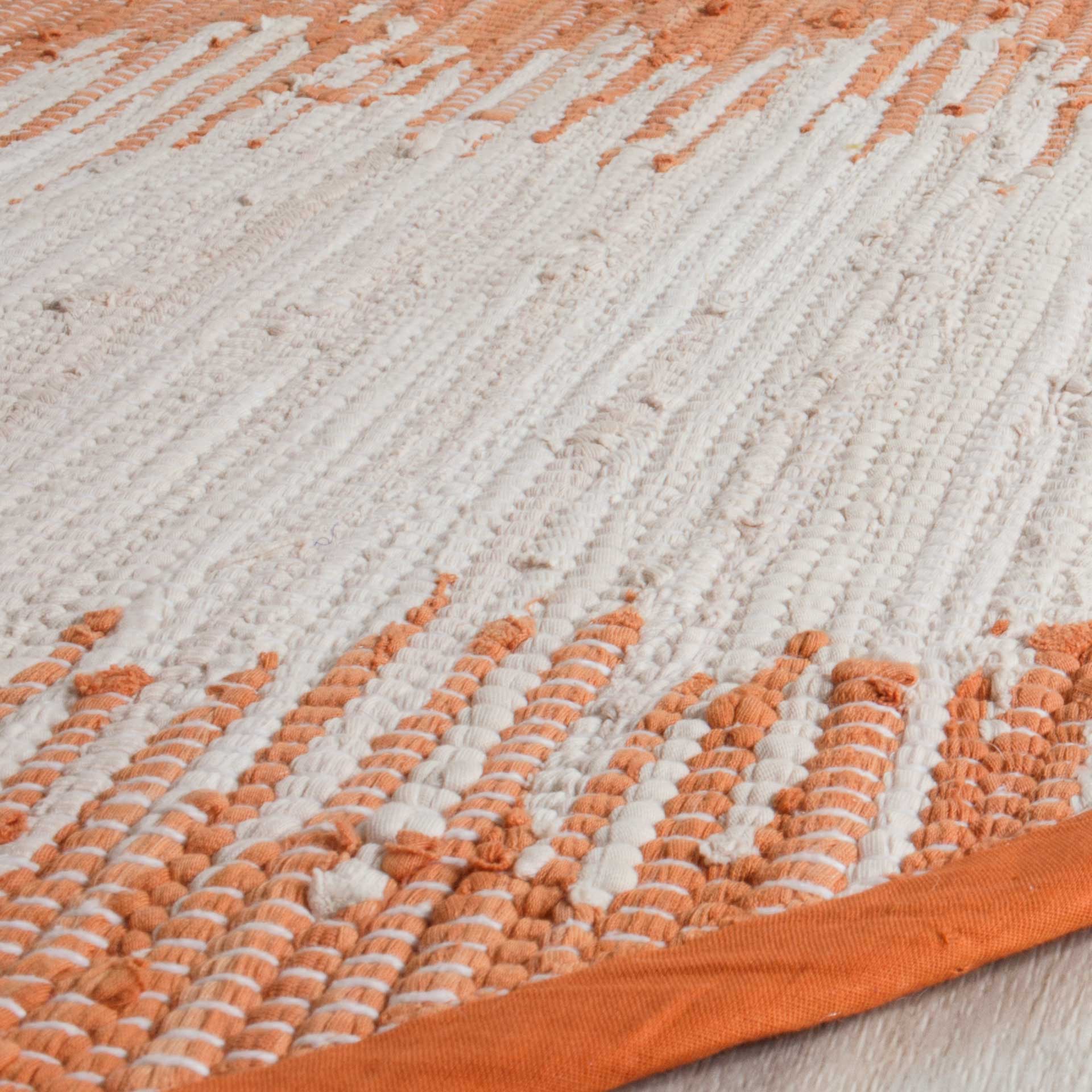 Montauk Frequency Orange Round Rug - Image 2