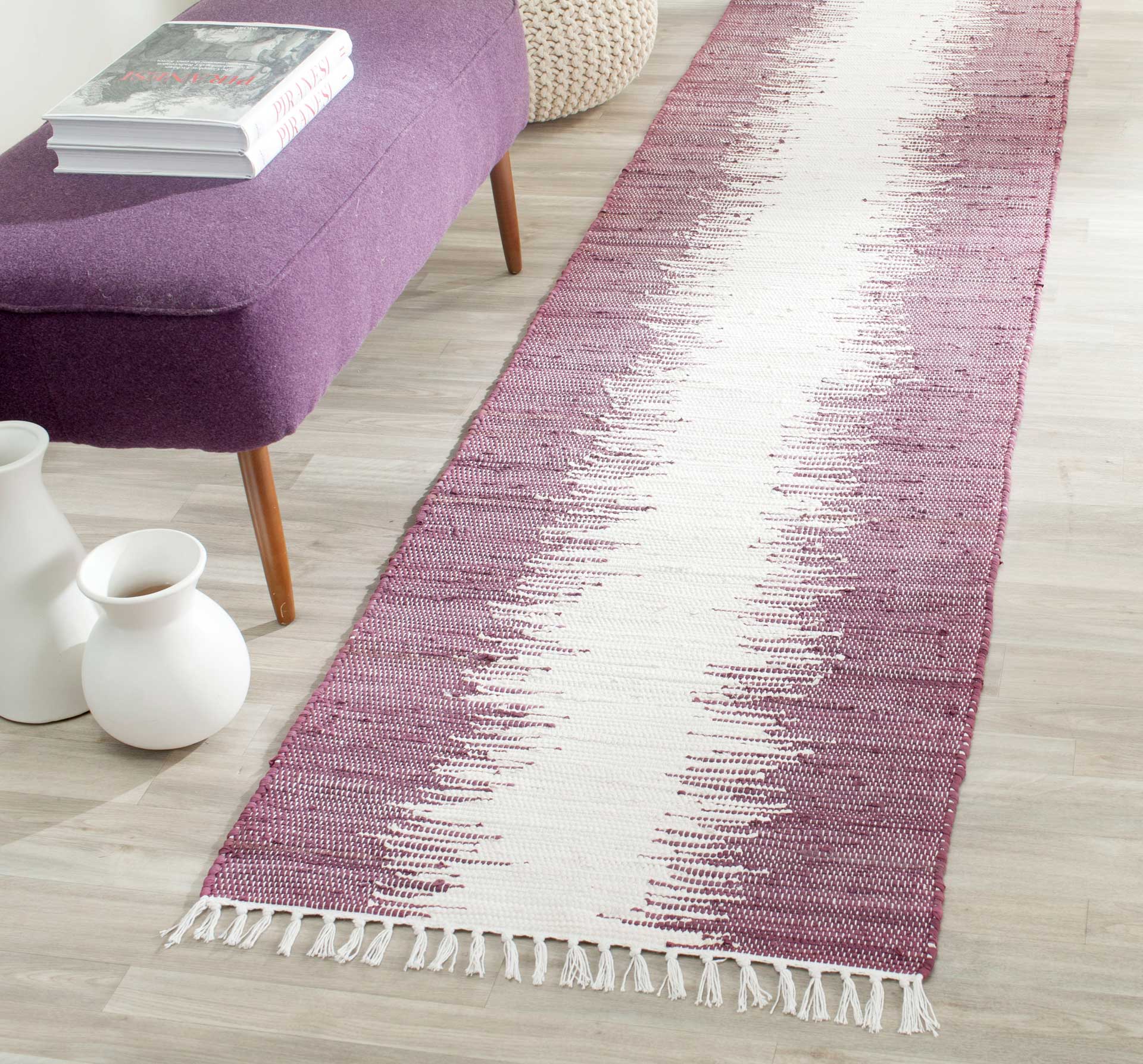 Montauk Frequency Purple Runner Rug - Image 4